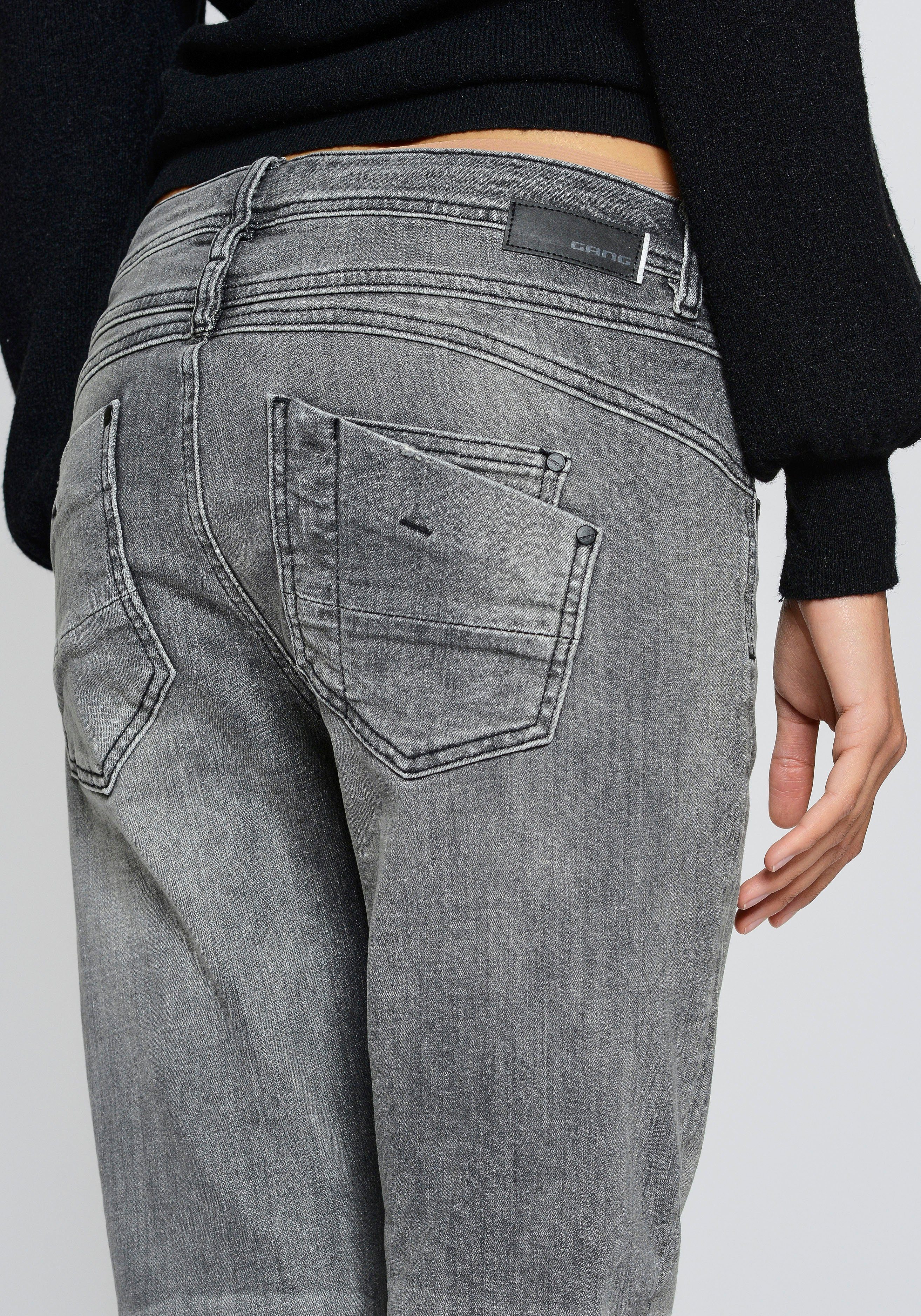 GANG Relax fit jeans 94AMELIE met used-effecten