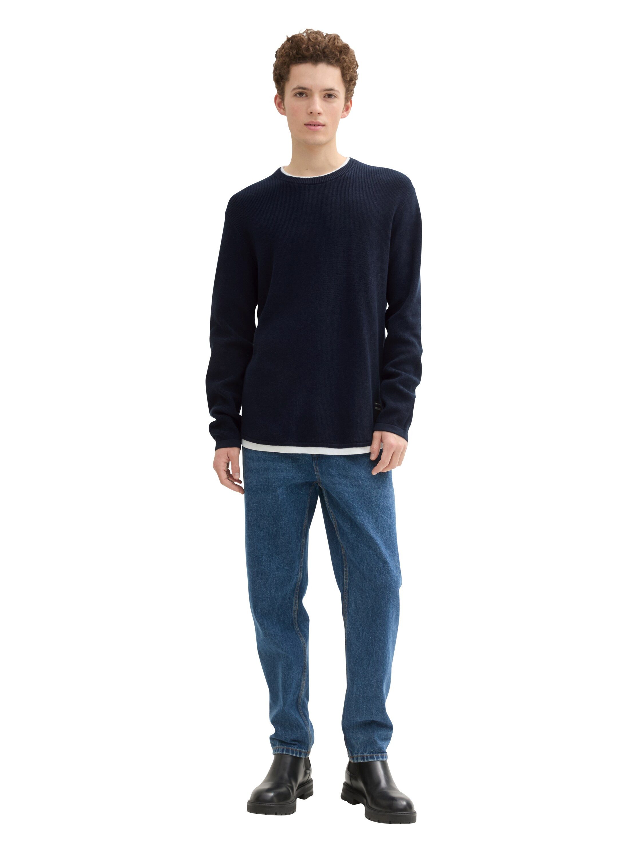 Tom Tailor Denim 2-in-1-trui met structuur