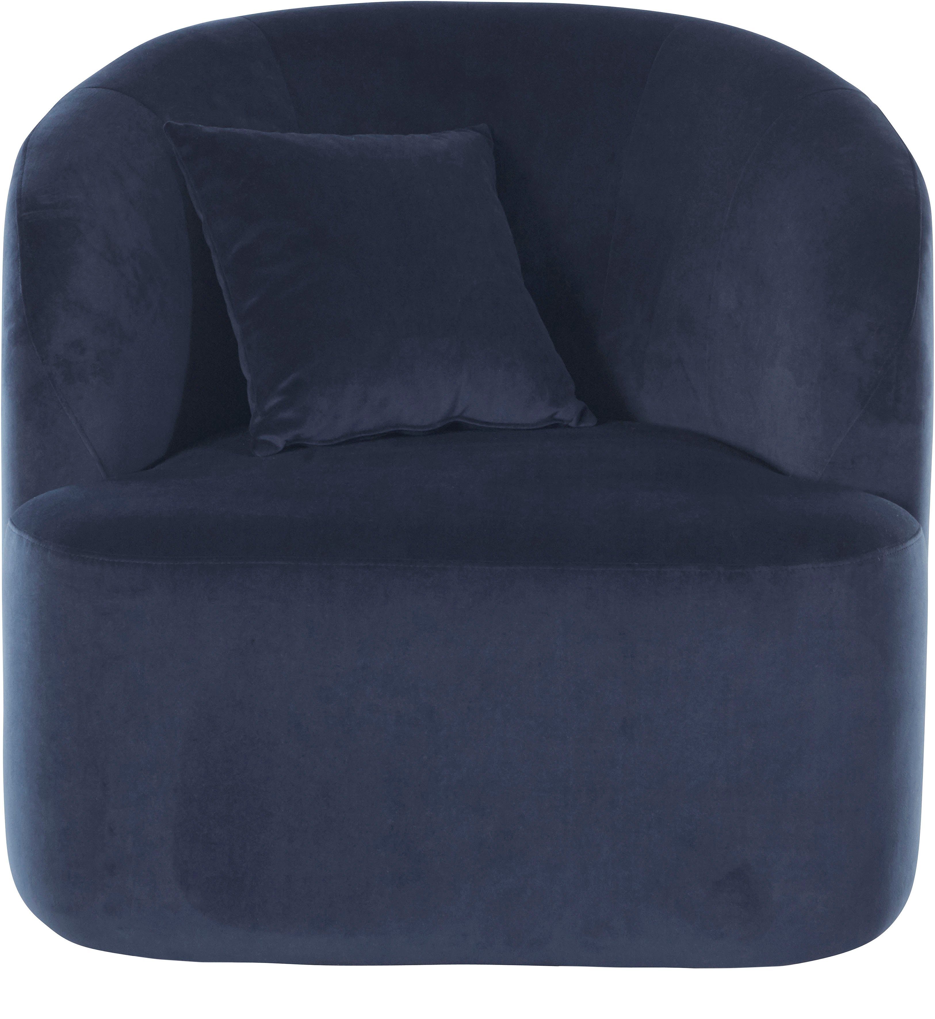 LeGer Home by Lena Gercke Draaibare fauteuil Dilara Stoel afgeronde rugleuning en front, in 3 stofkwaliteiten