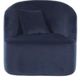 leger home by lena gercke draaibare fauteuil dilara afgeronde rugleuning en front, in 3 stofkwaliteiten blauw