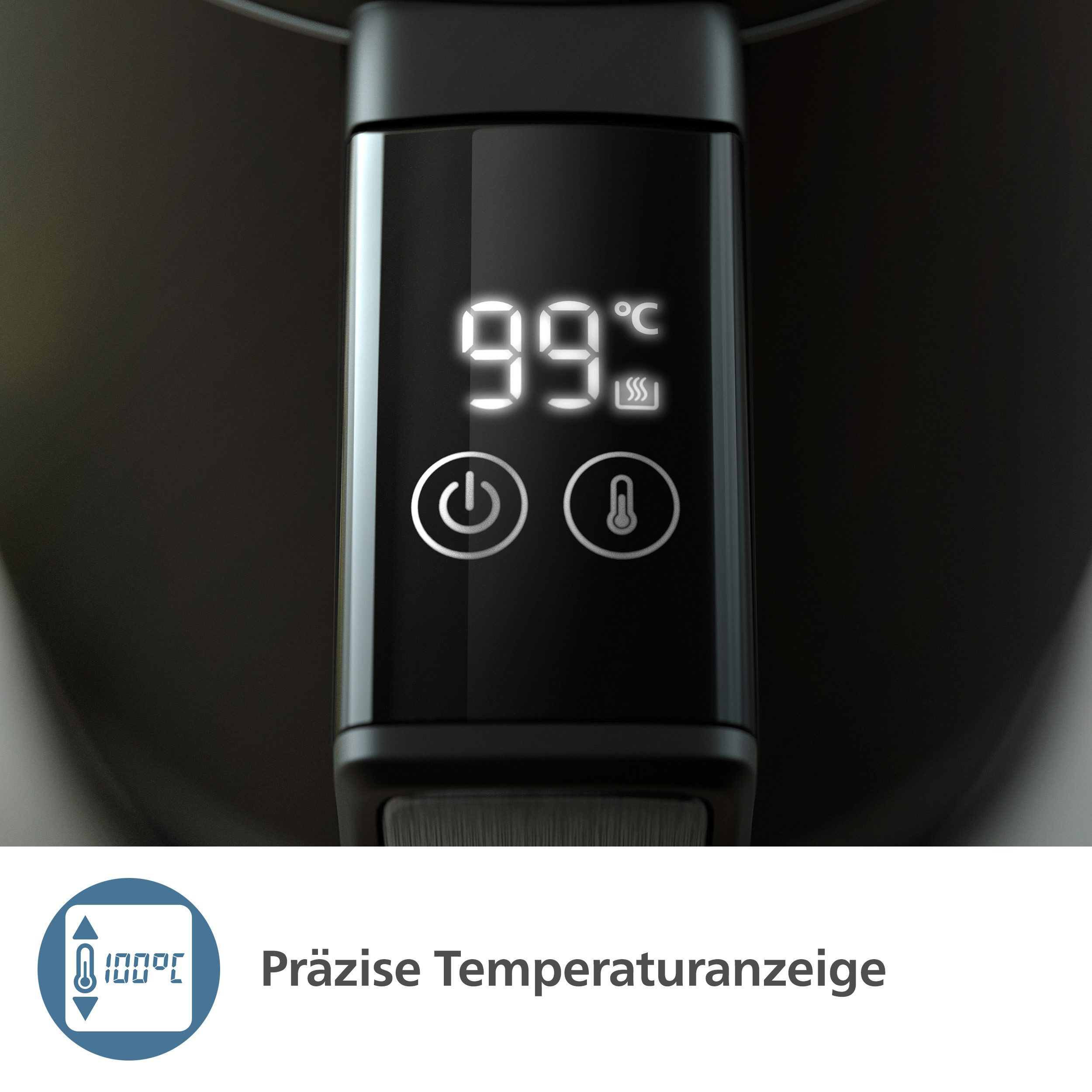 Philips Waterkoker HD9396/90 7000 Series, dubbelwandig, met 6 temperatuurinstellingen, 1,7 l