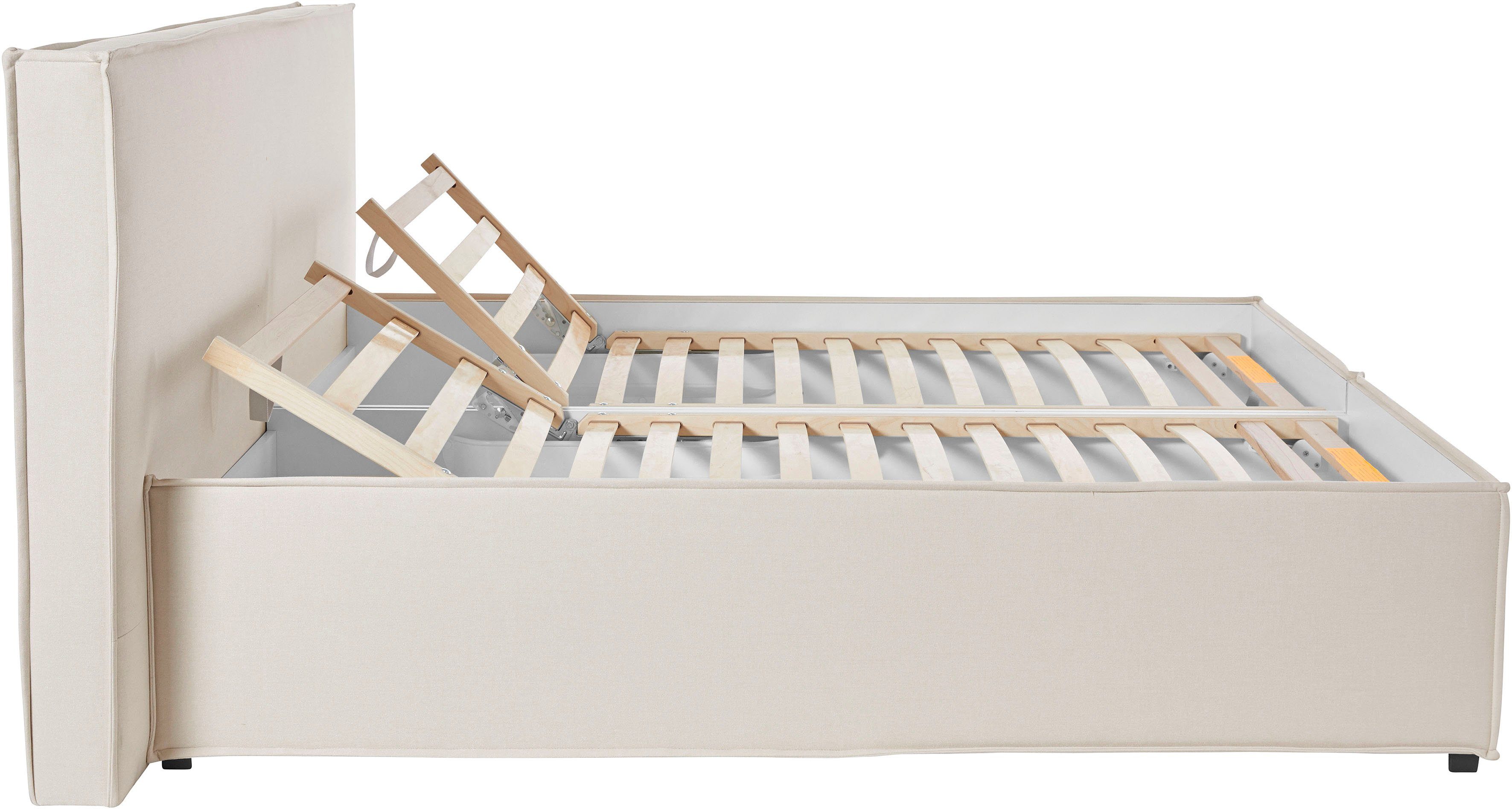 LeGer Home by Lena Gercke Gestoffeerd bed Isaline naar keuze zonder matras of met 3 matrassoorten, hoofdbordhoogte 107 cm