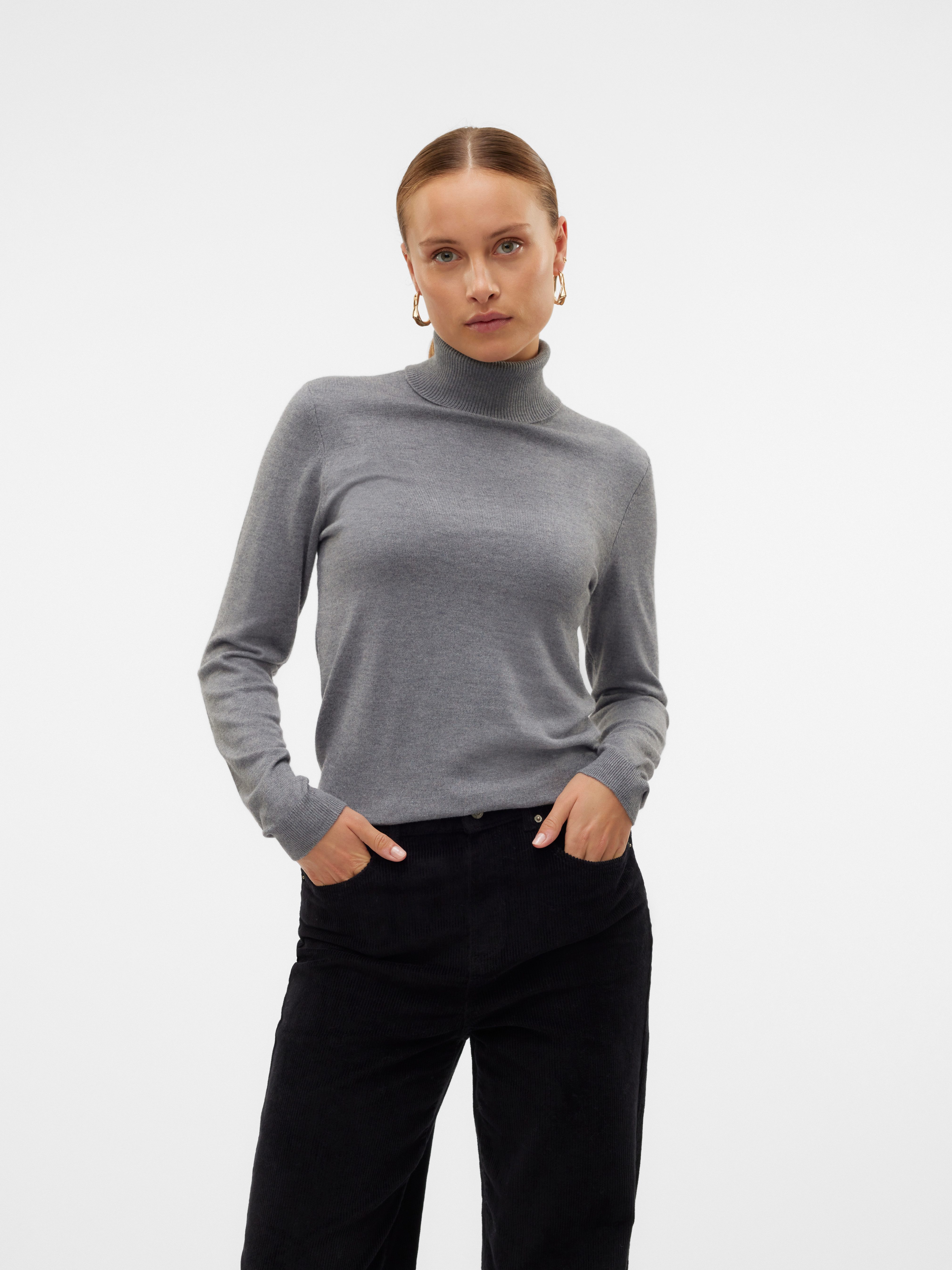 Vero Moda Gebreide trui VMIRIS LS ROLLNECK PULLOVER GA NOOS