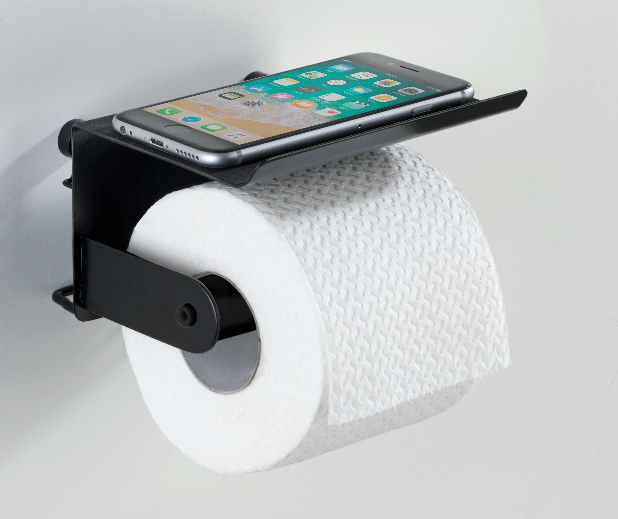 WENKO Toiletrolhouder Classic plus black (1 stuk)