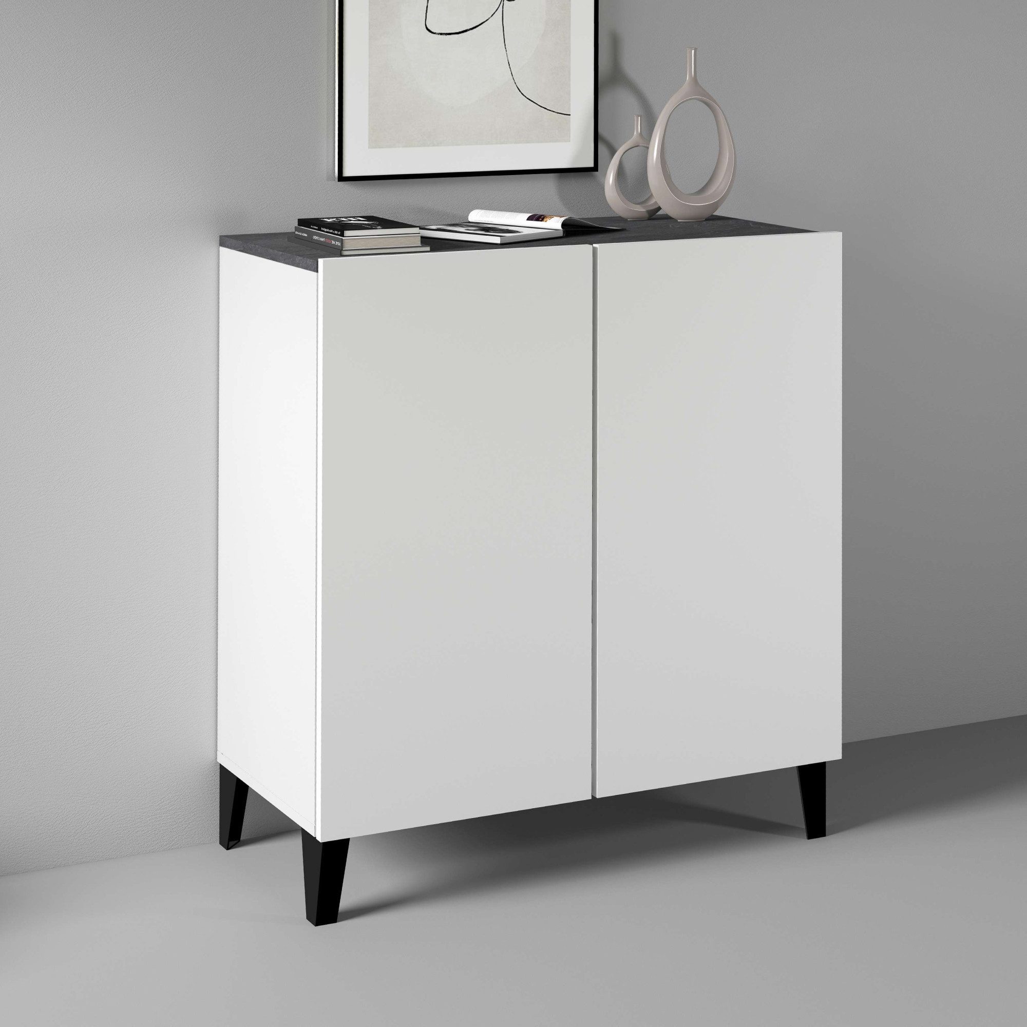 INOSIGN Archiefkast Sunrise Archiefkast, Multifunctionele kast, Bureaukast met 2 deuren & 2 vakken, breedte 79,2 cm, gemaakt in italië