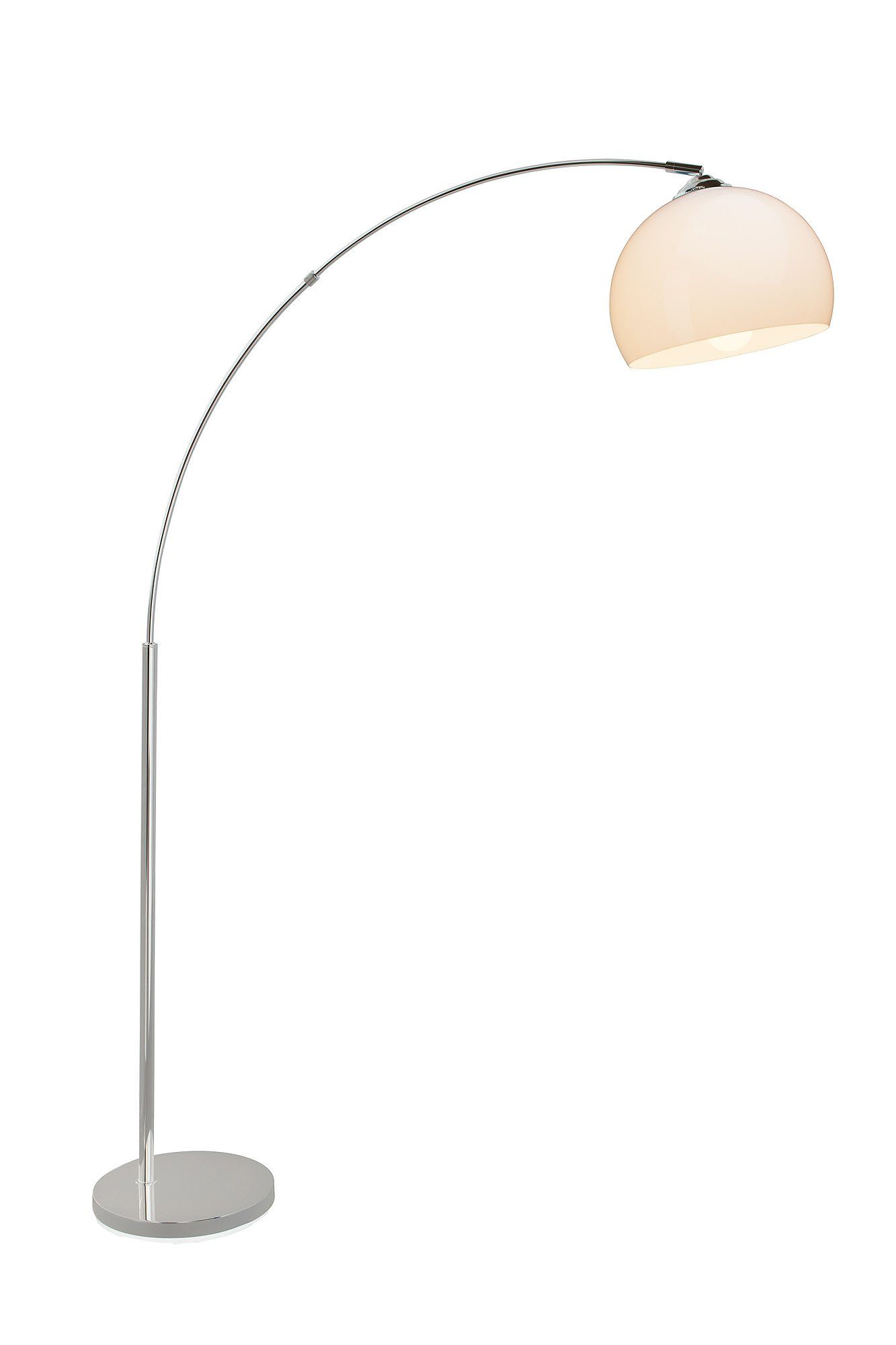 Brilliant Leuchten Booglamp Vessa Staande lamp 1,7m chroom/wit (1 stuk)