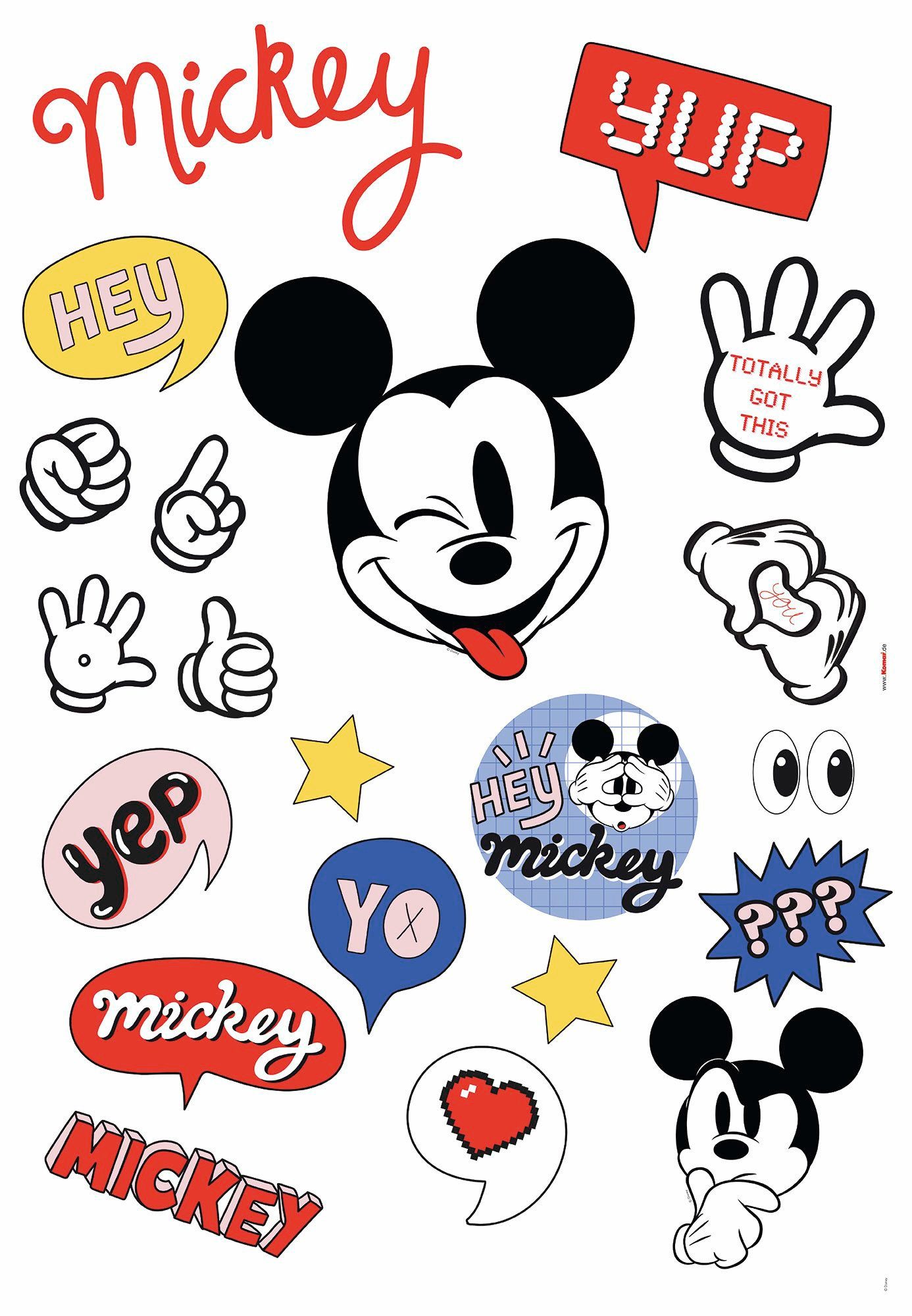 Komar Wandfolie Ist a Mickey Thing zelfklevend, wandstickers, kinderkamer (set)