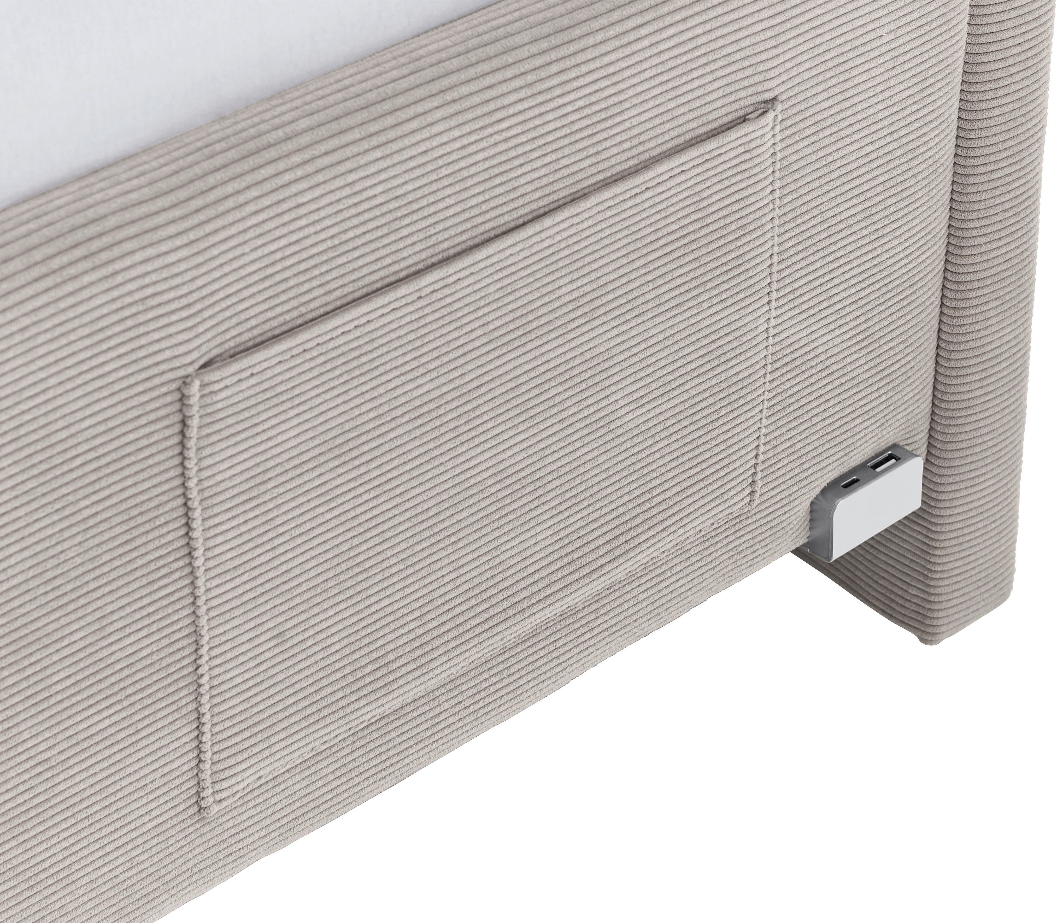 meise.möbel Kinderledikant COOL II Bekleed bed naar keuze met bedkist, tienerbed inclusief USB-aansluitingen
