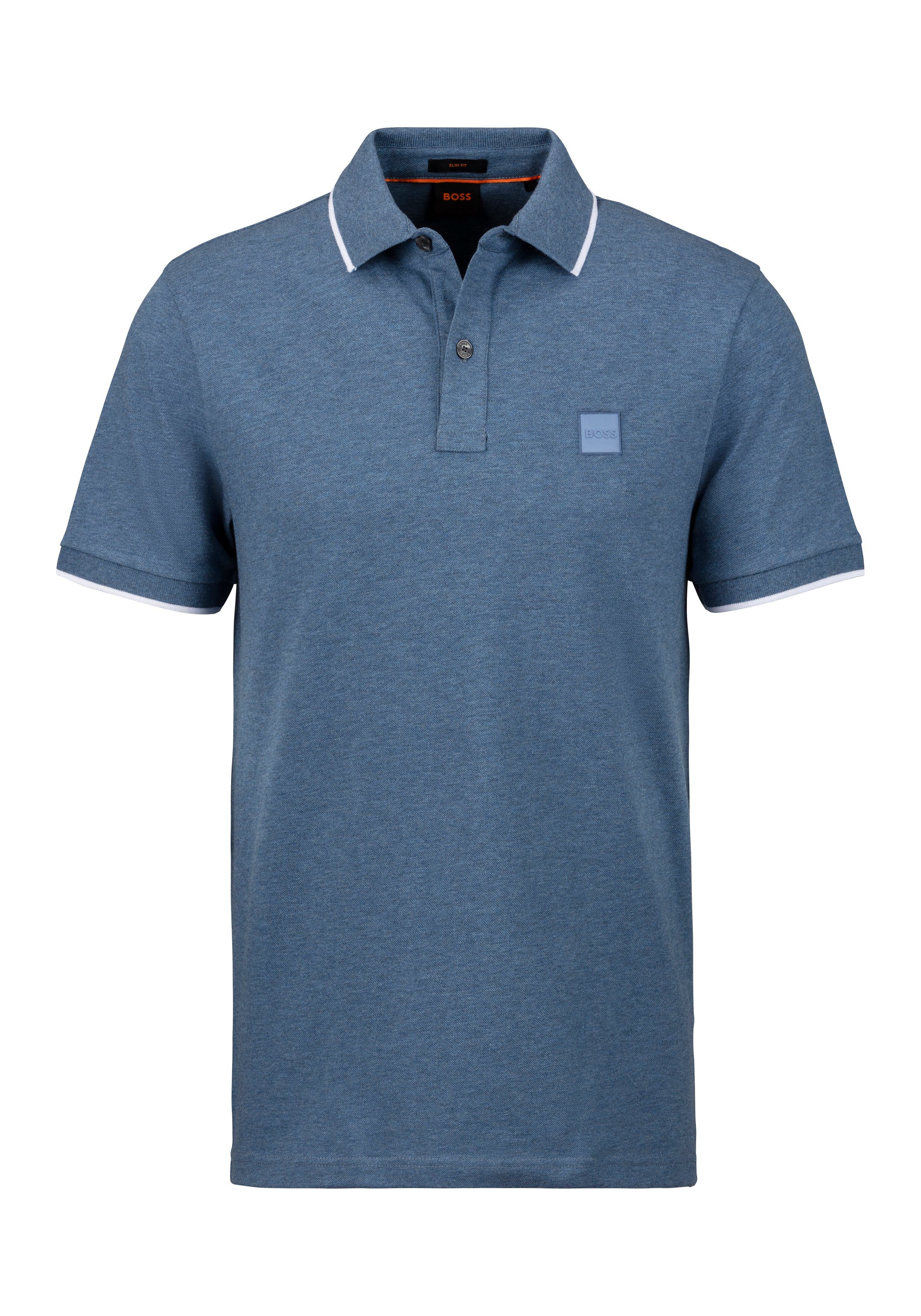 Hugo Boss Heren Polo Shirt Blauw Katoen Blue Heren