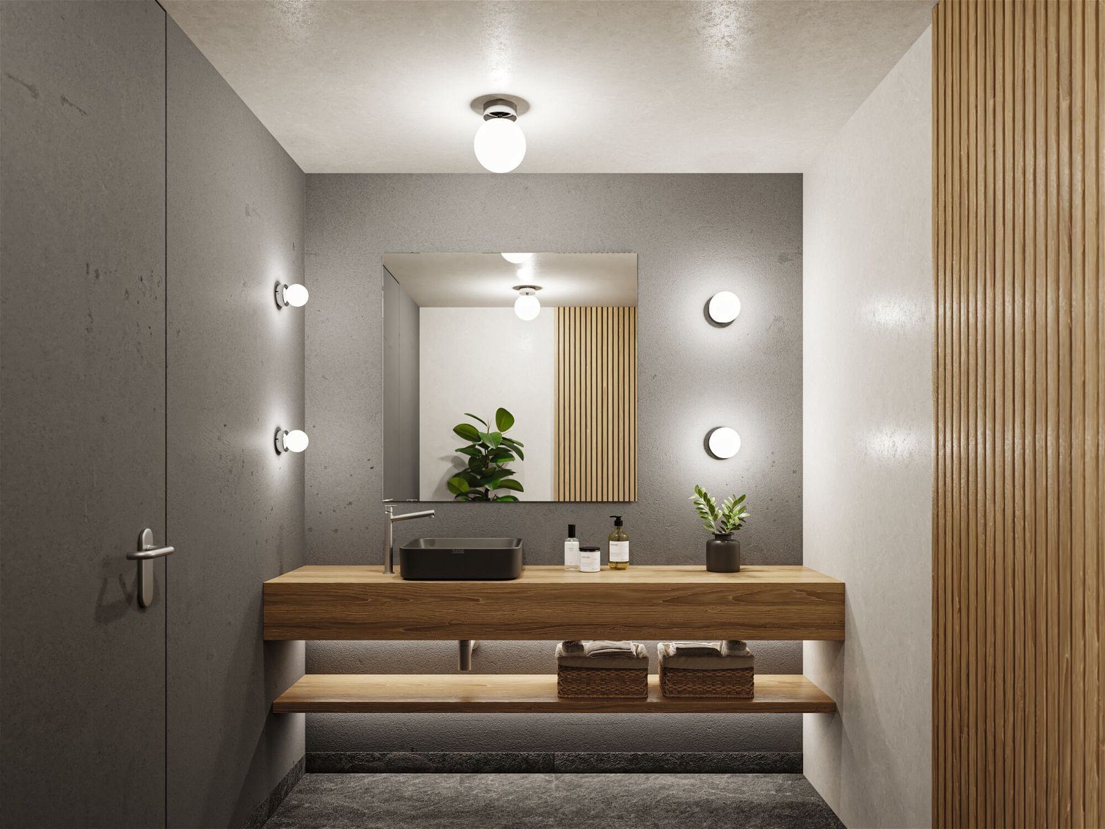Paulmann Plafondlamp Selection Bathroom Gove IP44 max. 1x20W Satin, Glas/Metaal (1 stuk)