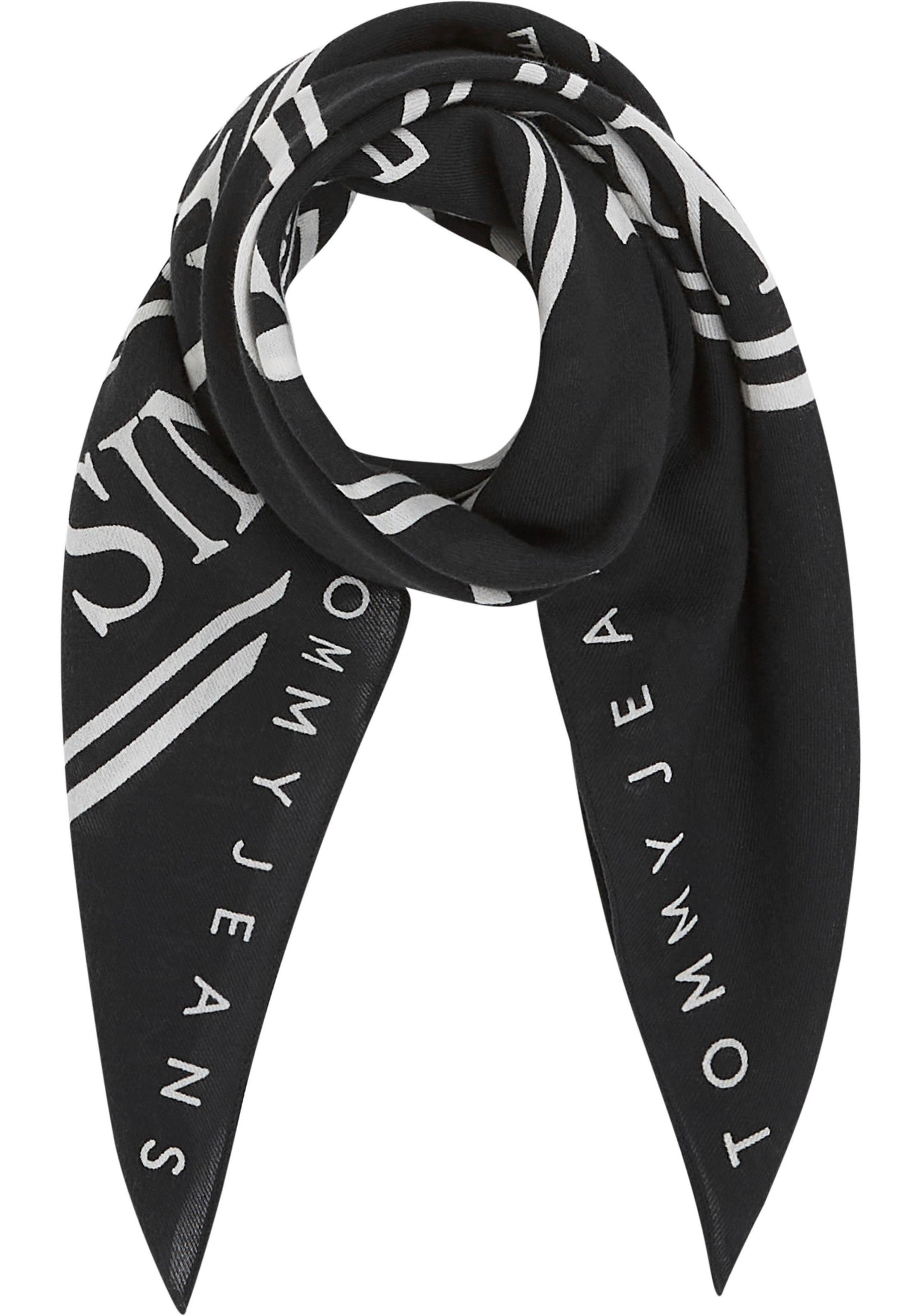 TOMMY JEANS Modieuze sjaal TJW VARSITY BANDANA met een logo-opschrift