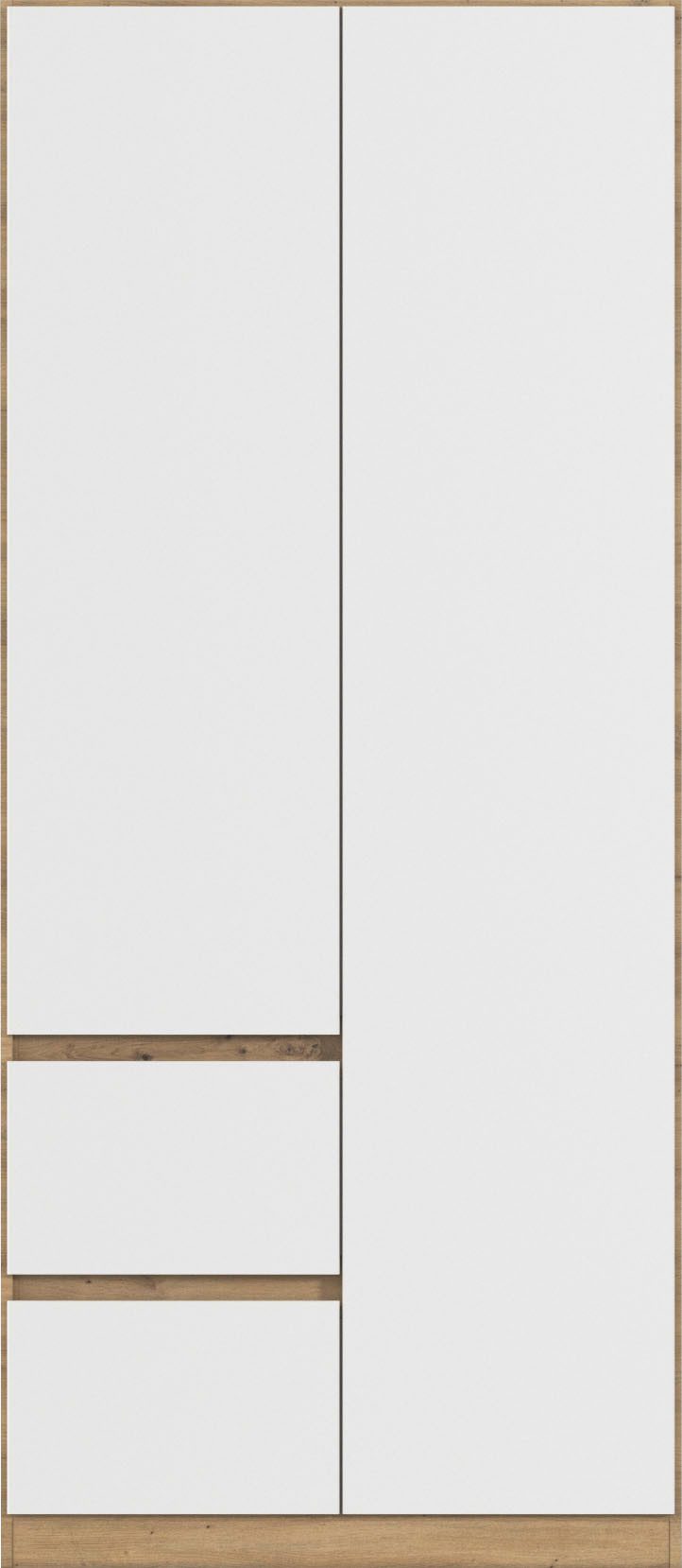 rauch Draaideurkast Kledingkast kast garderobe garderobekast MAINZ greeploze front, buitendeuren met push-to-open functie made in germany