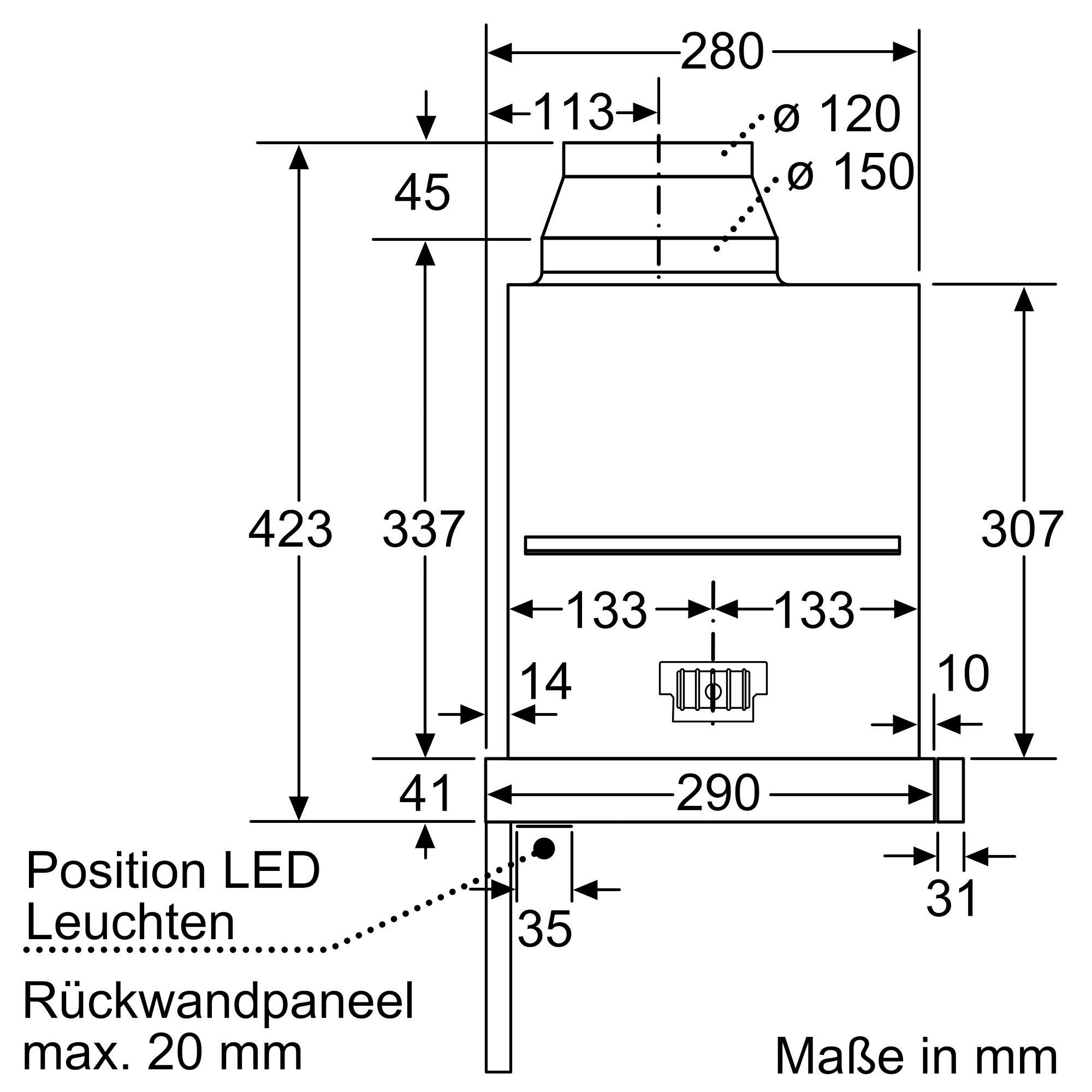 SIEMENS Vlakscherm-afzuigkap LI69SA684