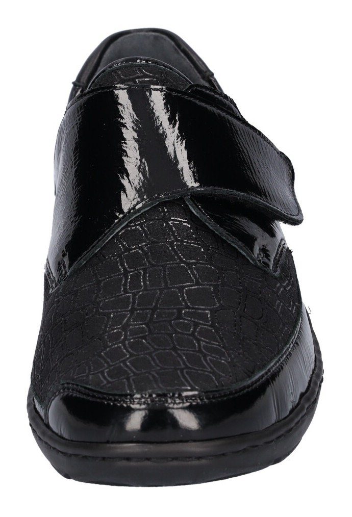 Waldläufer Klittenbandschoenen HENNI-Soft , comfortabele schoen, comfortabele schoen in lak-look, breedte h = zeer breed