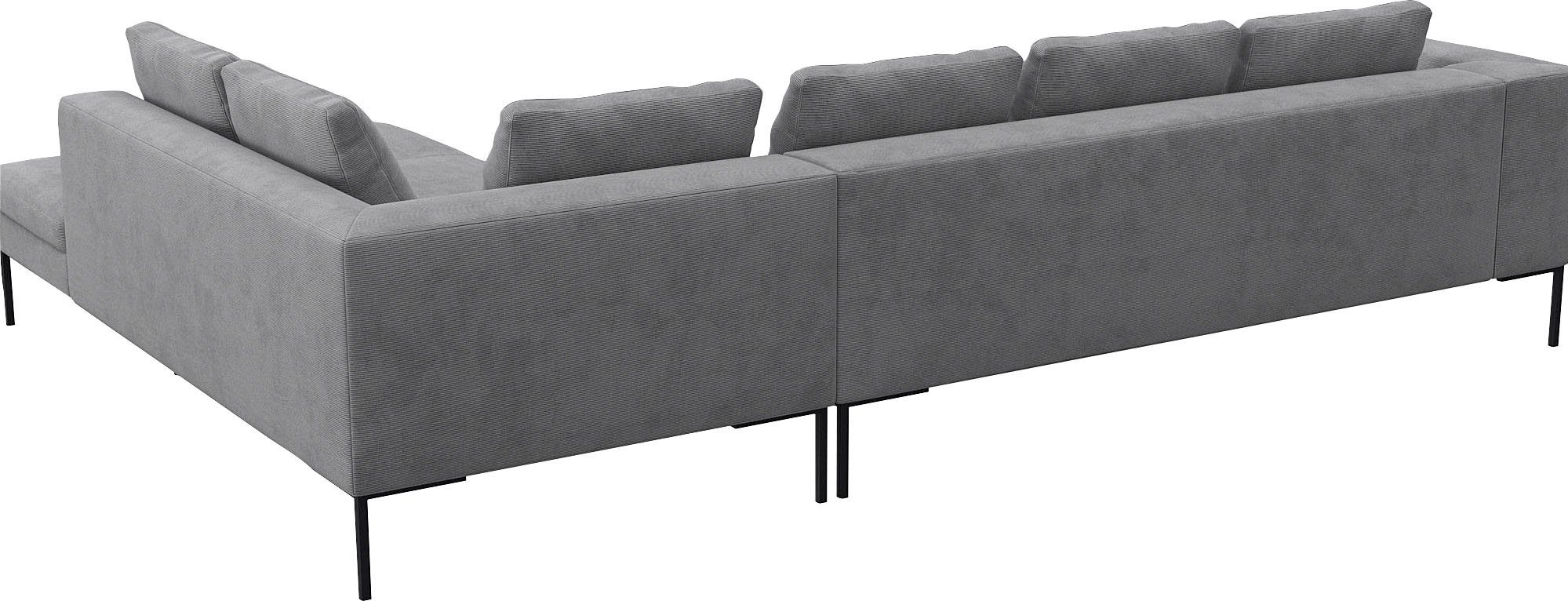 FLEXLUX Hoekbank Loano, super comfortabel zitcomfort door koudschuim in de zitting, L-vorm