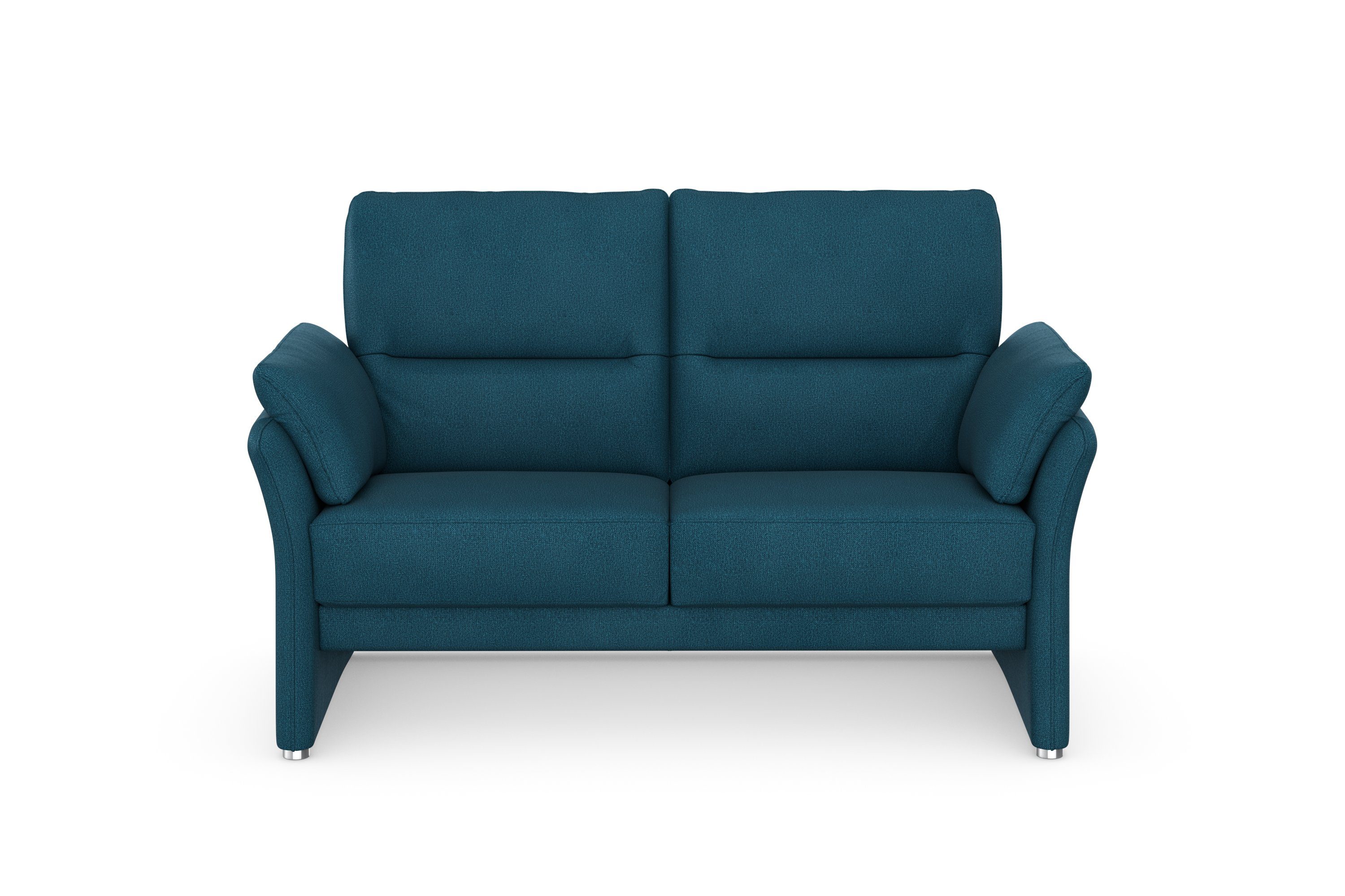 DOMO collection 2-zitsbank Pina, schmale Armlehnen, mit Federkern, kompakt & elegant met veerbasis voor hoog zitcomfort, breedte 159 cm
