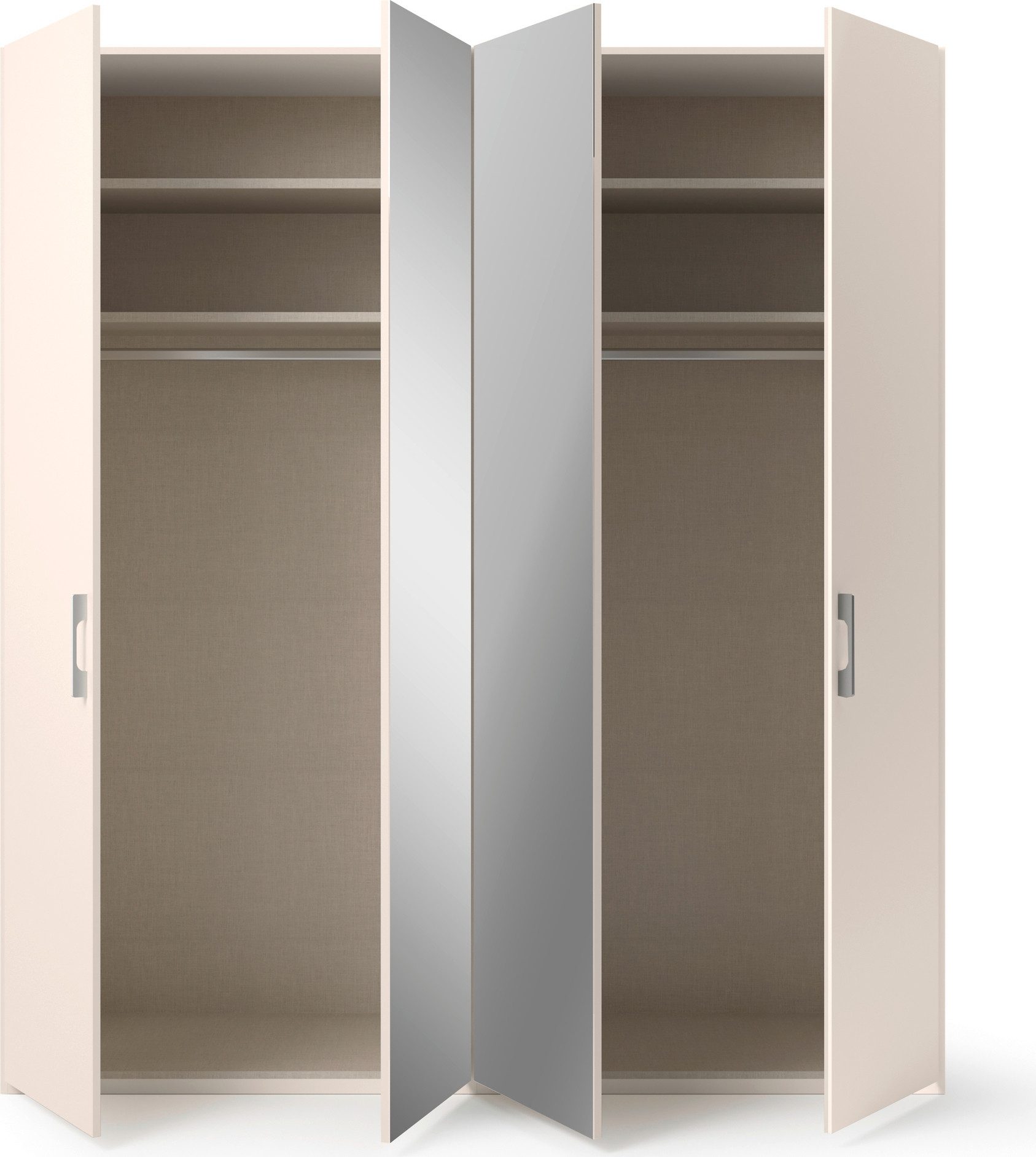 set one by Musterring Draaideurkast Henderson met spiegel, in 2 breedten, inclusief planken en garderobestangen