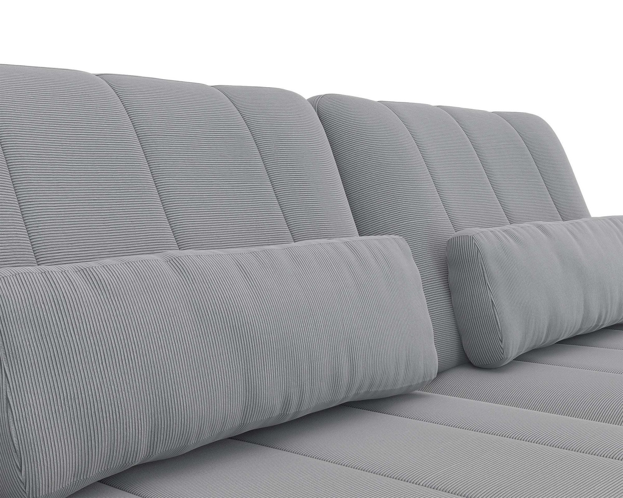 FLEXLUX 3-zitsbank Tropea multifunctionele bank, designbank, relaxfunctie, tv-bank, met armleuningverstelling en zitdiepteverstelling, breedte 252 cm