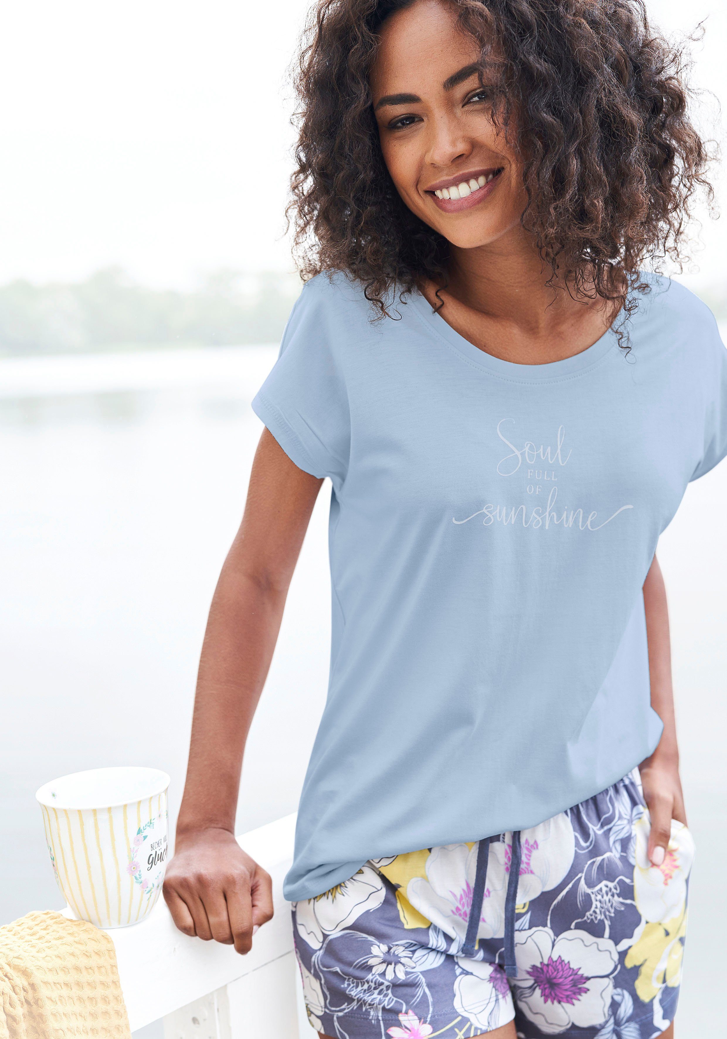 Vivance Dreams T-shirt met zomer-statementprint