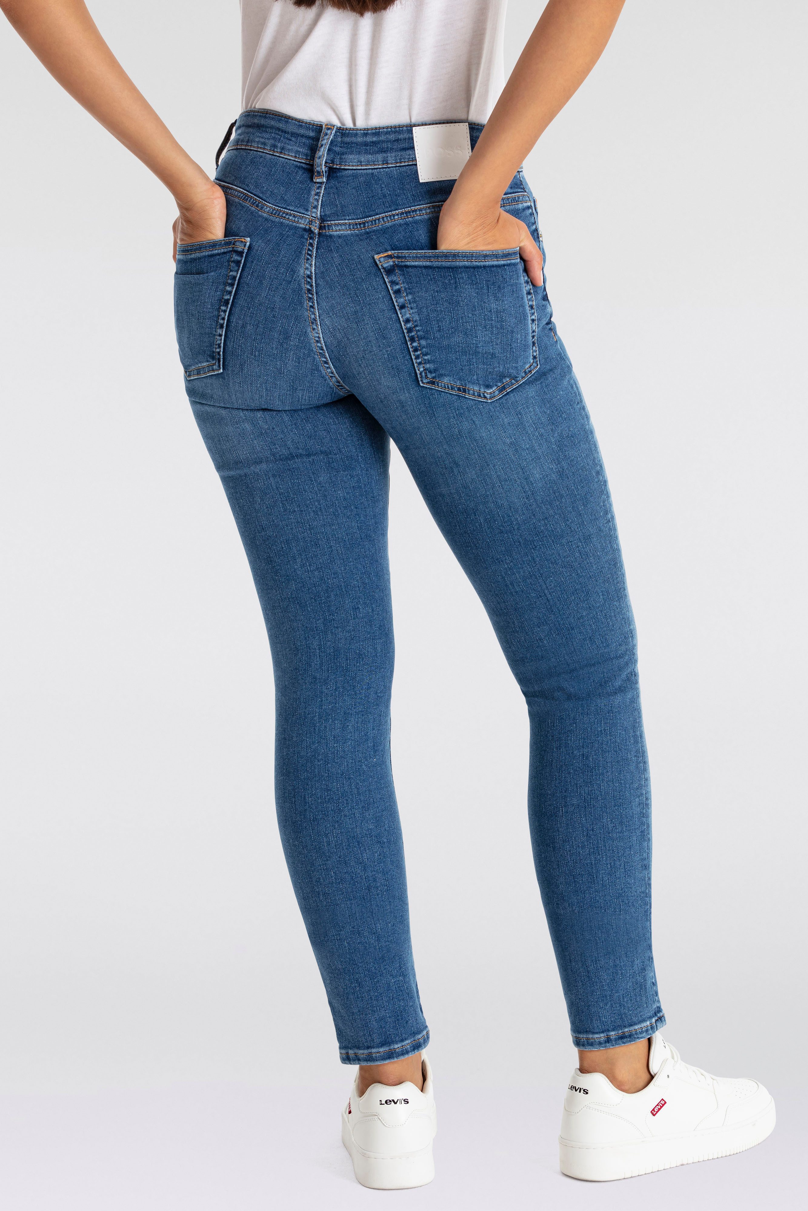 Boss Orange Slim fit jeans Jackie Mid Waist Premium Damesmode