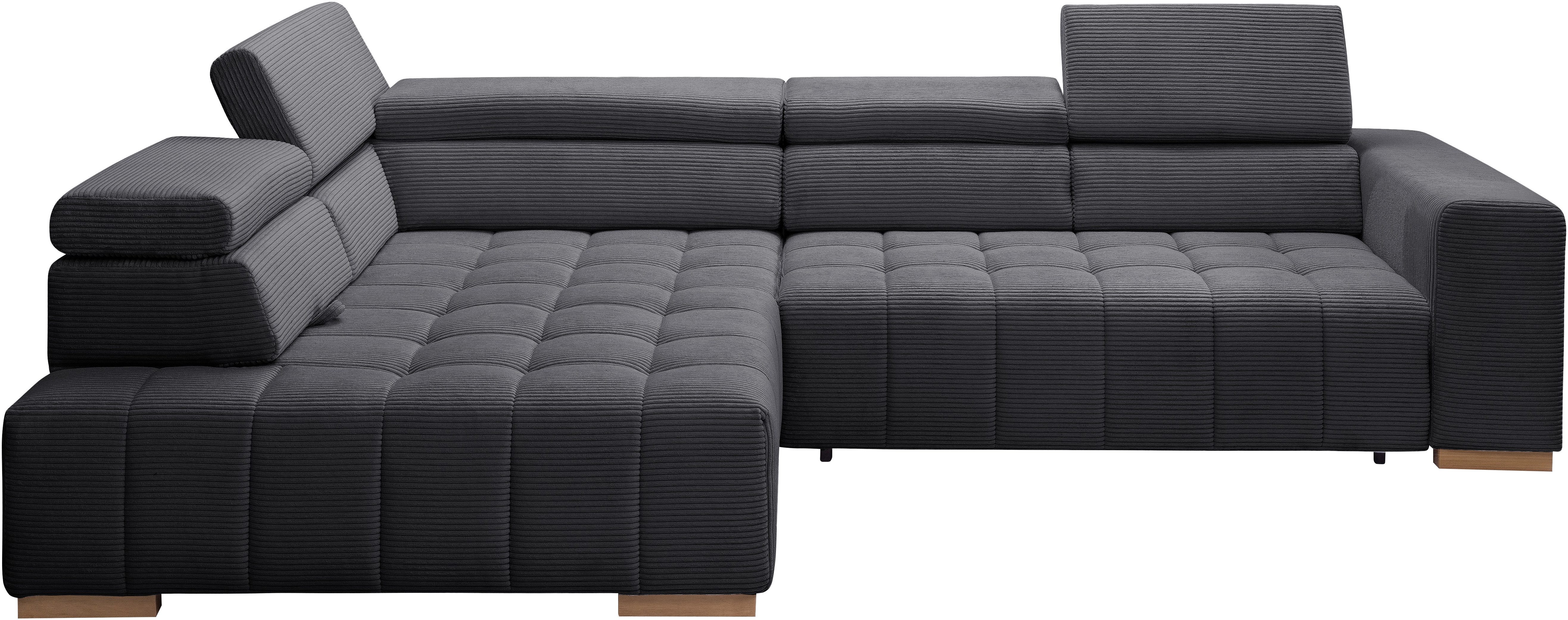exxpo - sofa fashion Hoekbank Elianos, hoog zitcomfort, verfijnde kruisstepping in de zitting, L-vorm