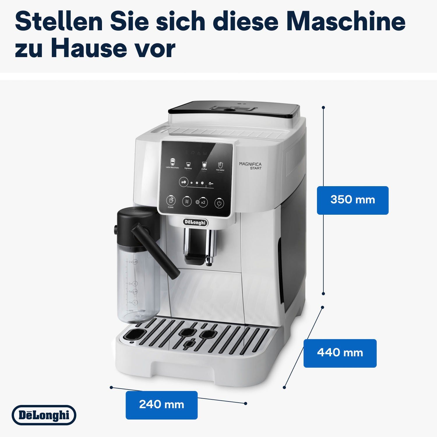 De'Longhi Volautomatisch koffiezetapparaat Magnifica Start ECAM 220.61.W weiß