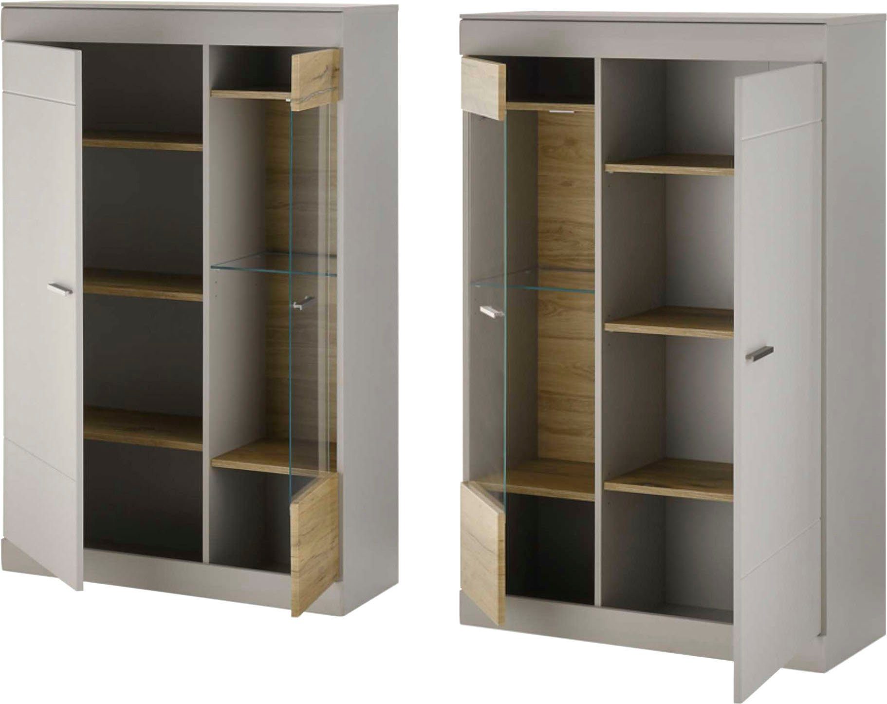INOSIGN Wandmeubel SCARA trendy kleur met applicatie tineiken decor, met soft-closefunctie (2-delig)