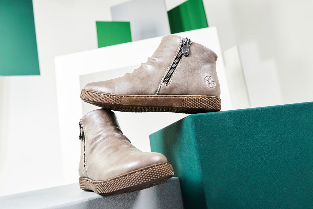 Rieker Boots zonder sluiting enkellaars, ritssluiting laarzen met uitneembare inlegzool