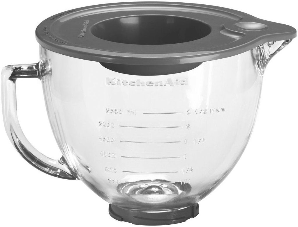 KitchenAid Keukenmachine 5KSM125EOB met gratis glazen kom + 3 pastavoorstukken
