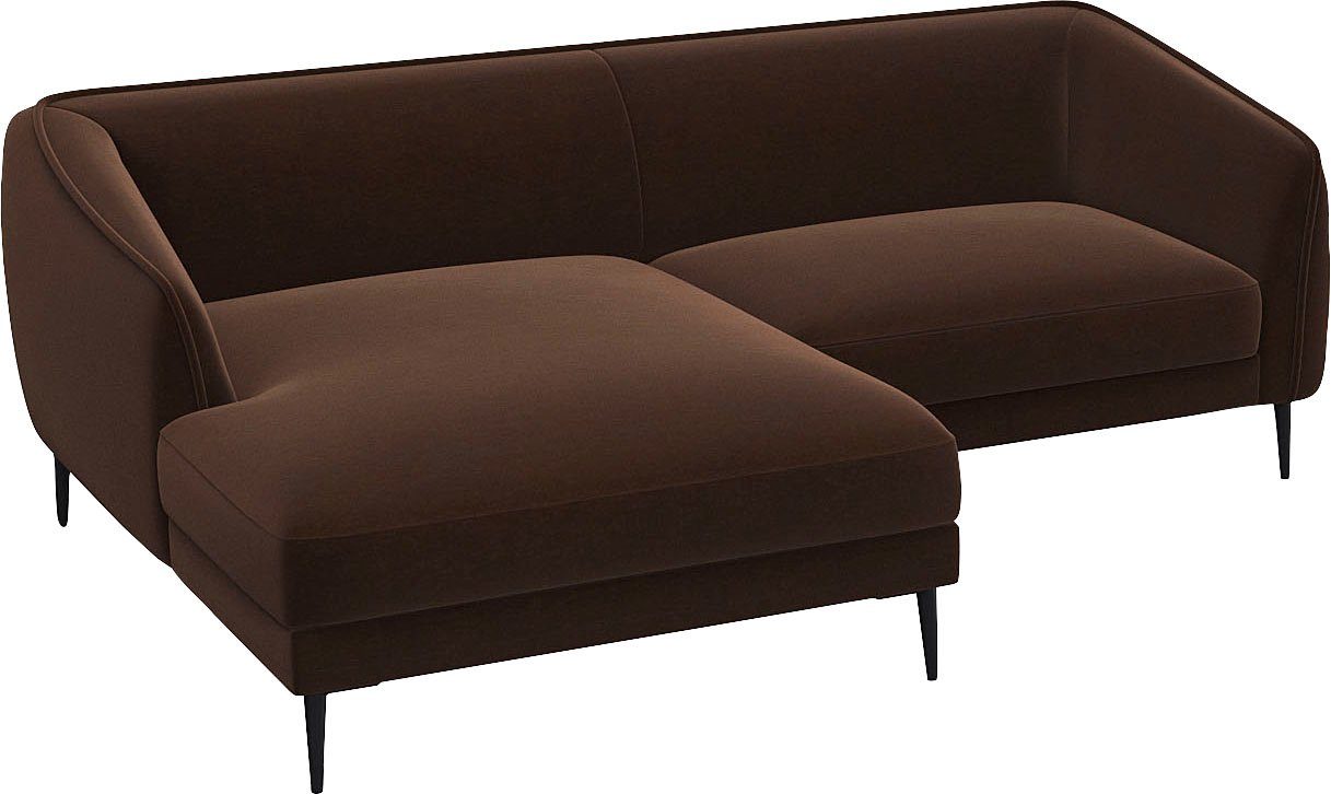 FLEXLUX Hoekbank Belle designbank, comfortabel door koudschuim in de zitting, L-vorm
