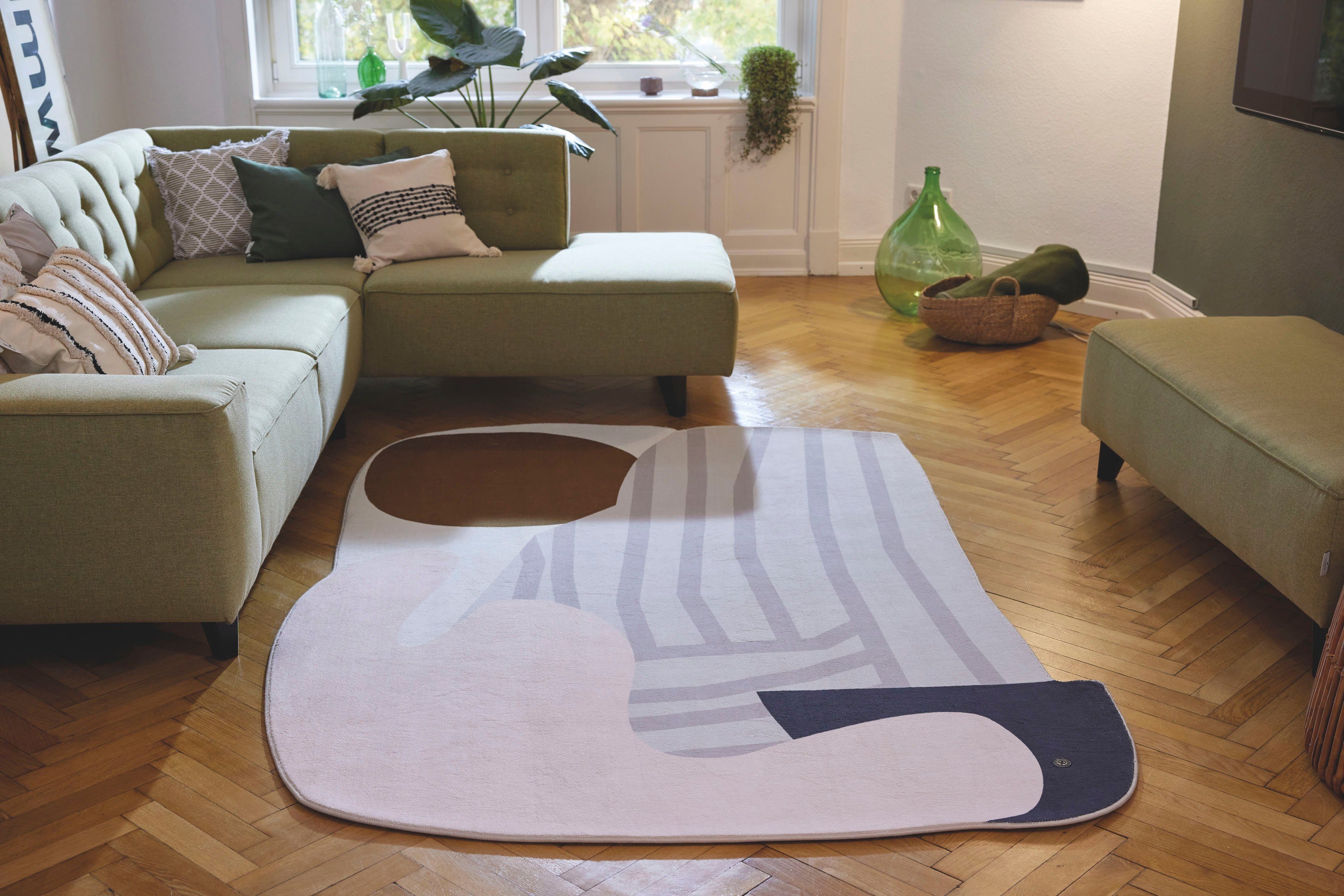 TOM TAILOR HOME Vloerkleed Shapes - SEVEN Korte pool, gedessineerd, modern design