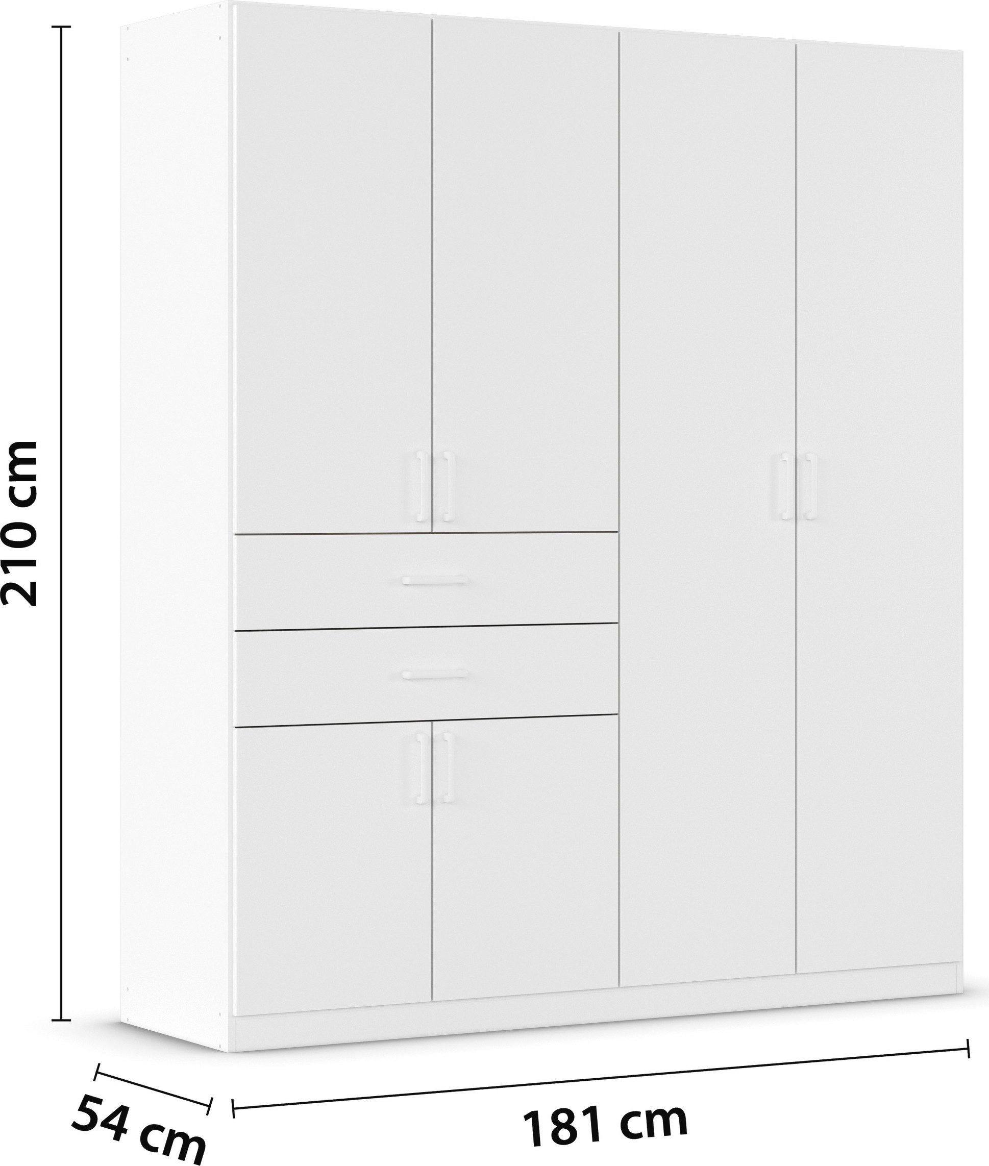 rauch Slaapkamerserie Compleet kamer compleet slaapkamer set (3-delig) MAIKA Kast 3 breedtes, 2 hoogtes, bed 100 cm, nachtkastje MADE IN GERMANY (set, 3-delig)