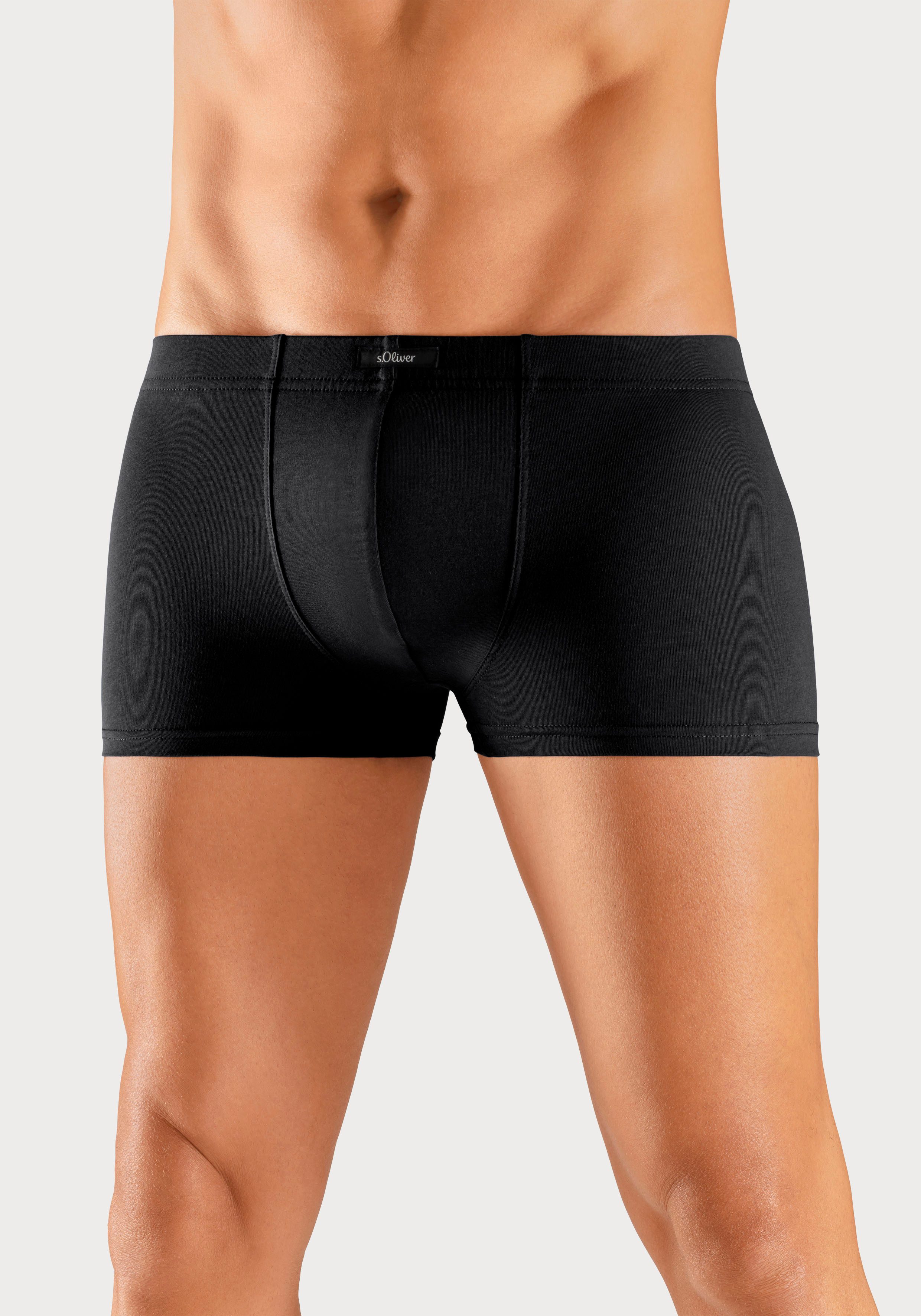 s.Oliver RED LABEL Beachwear Hipster strak zittende boxershorts van katoenmix verpakt in een doos (blik 4 stuks)