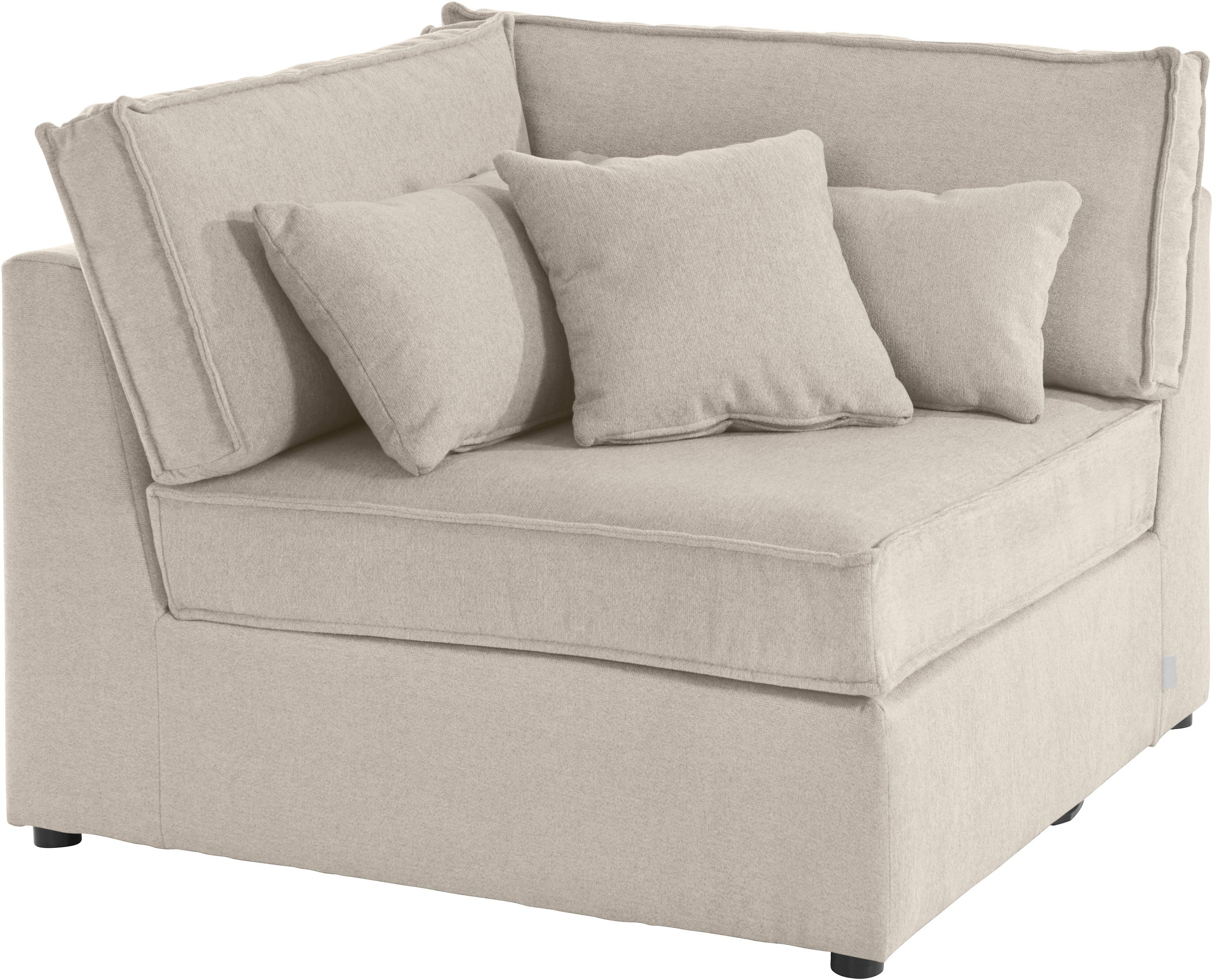 RAUM.ID Bank-hoekelement Florid Deel van een modulaire bank , stevig zitcomfort, ook in cord