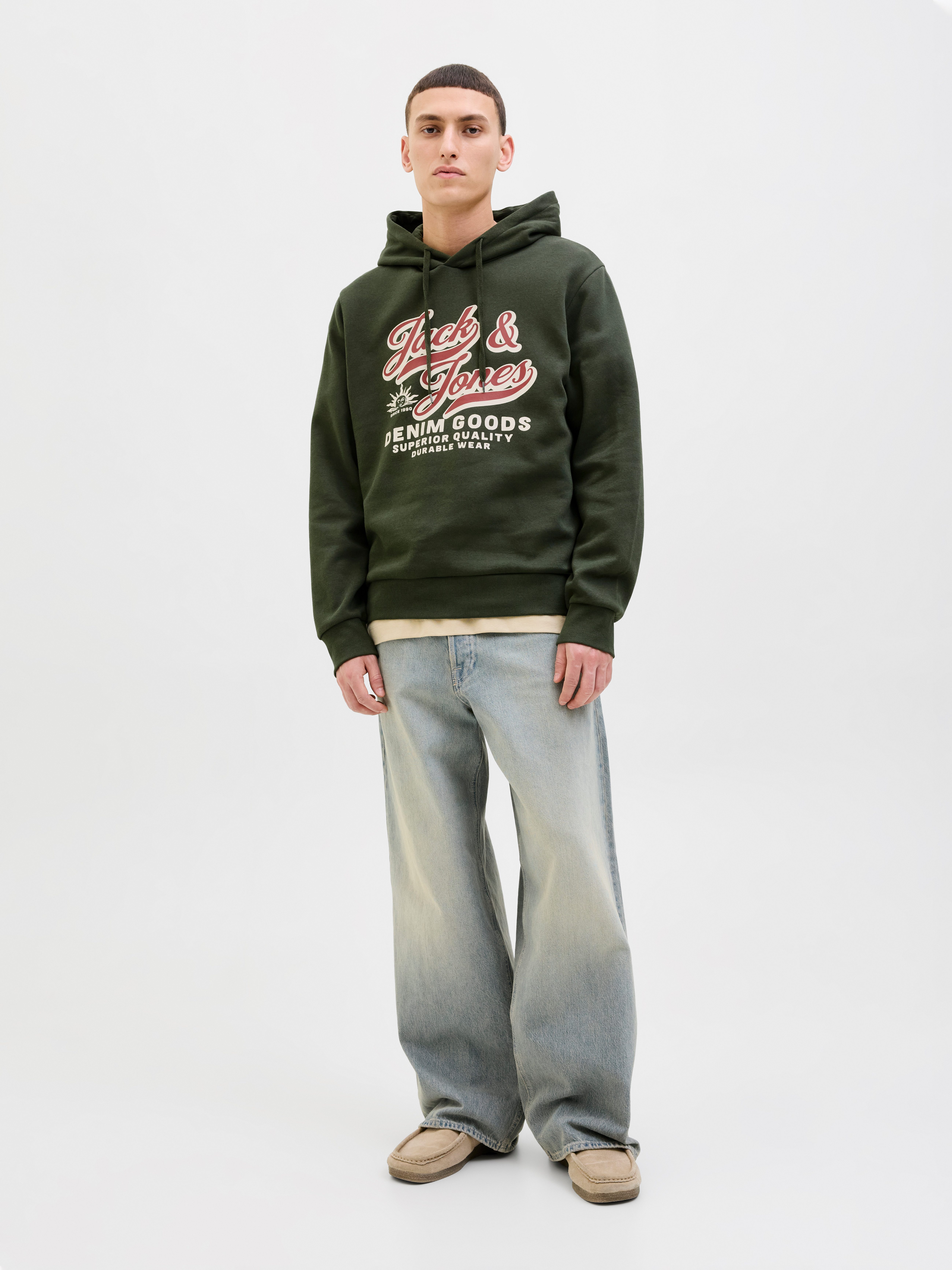 Jack & Jones Hoodie JJELOGO SWEAT HOOD 2 COL 25/26 NOOS