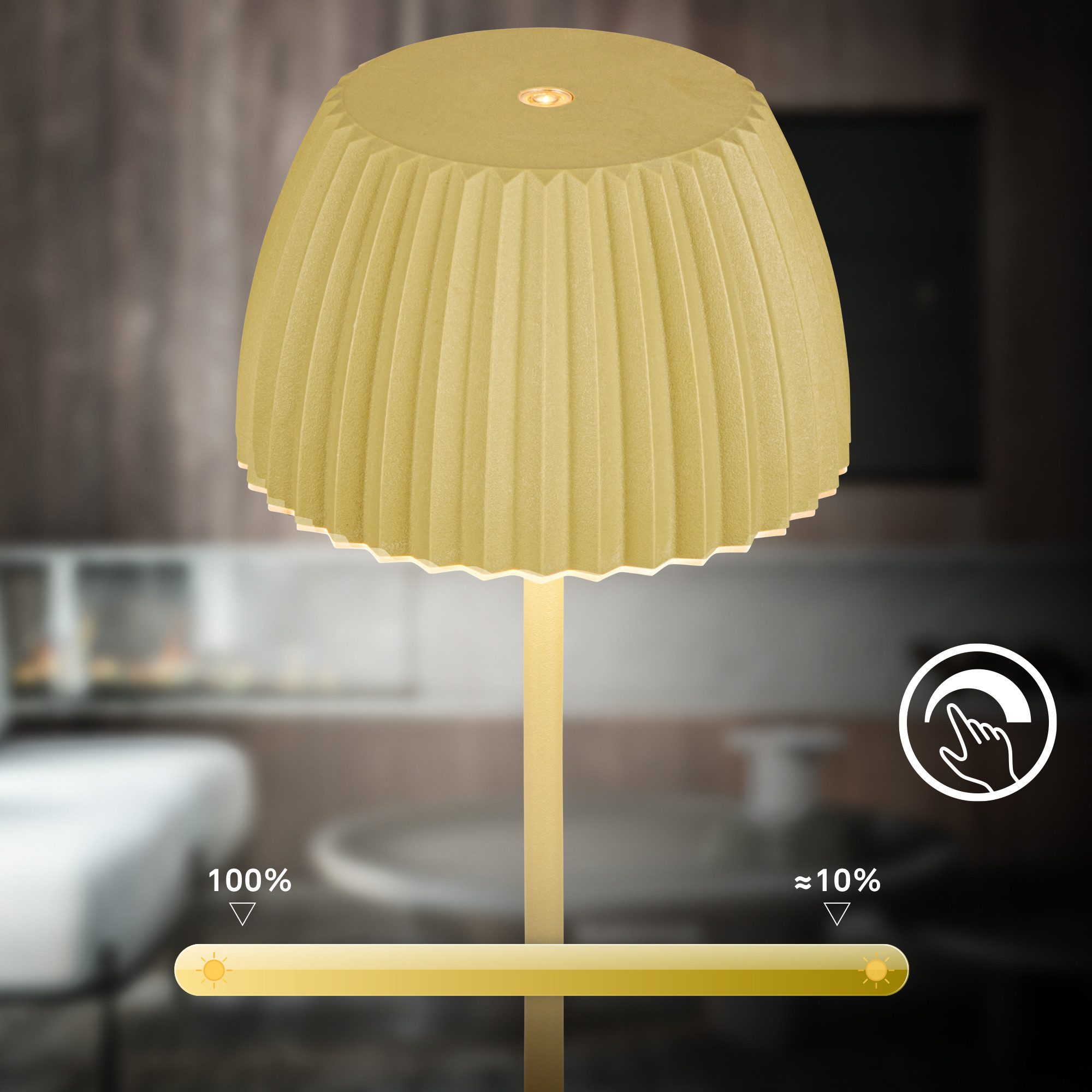 Briloner Leuchten Led-tafellamp Accu LED tafellamp, groen
