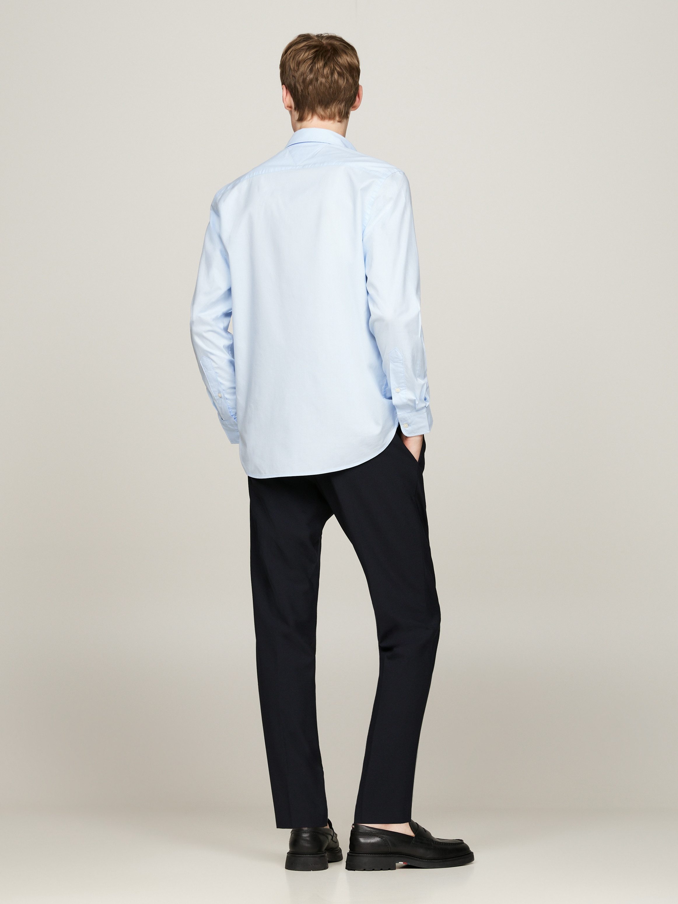 Tommy Hilfiger Overhemd met lange mouwen FLEX POPLIN RF SHIRT met labelschild binnenin de knoopsluiting (1-delig)