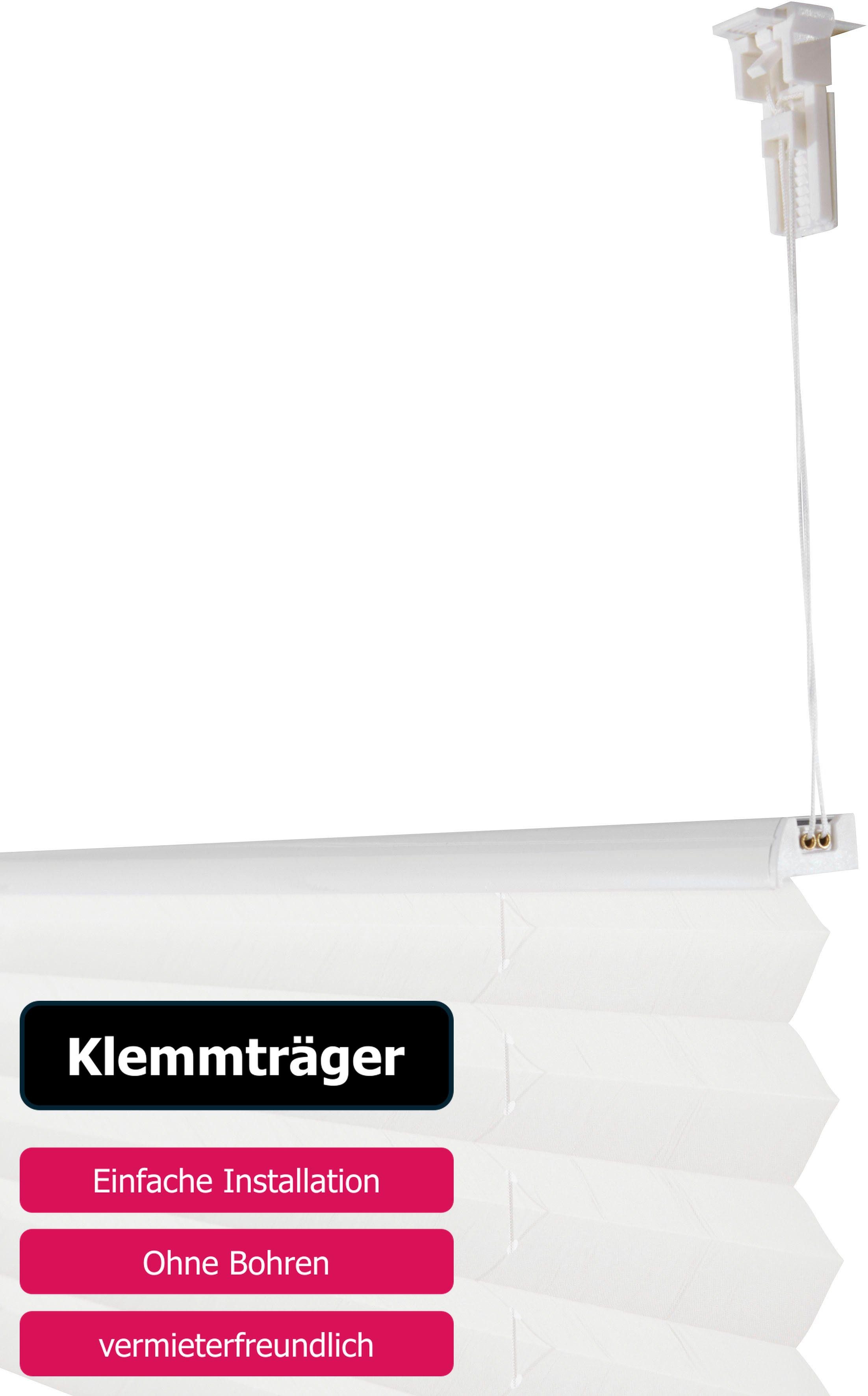 my home Plissé KATIA Standaardmaat, crushed-look, uni, monochroom, basic, klemsteun (1 stuk)
