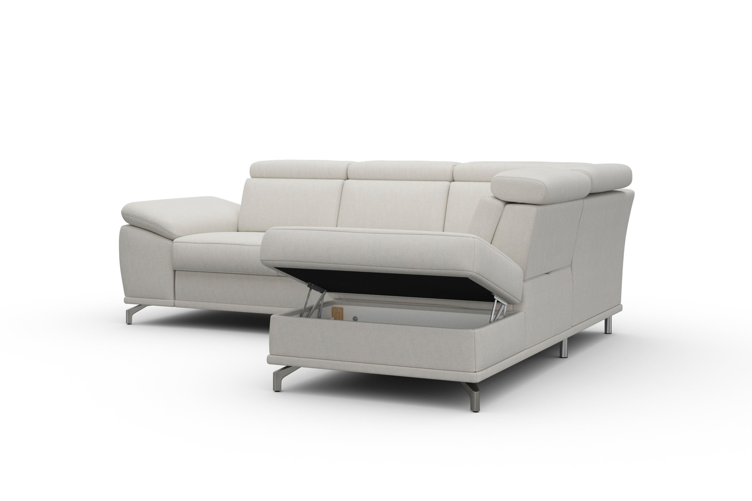 sit&more Hoekbank Cabrio L-vorm, met zitdiepteverstelling, arm- en hoofdsteunverstelling
