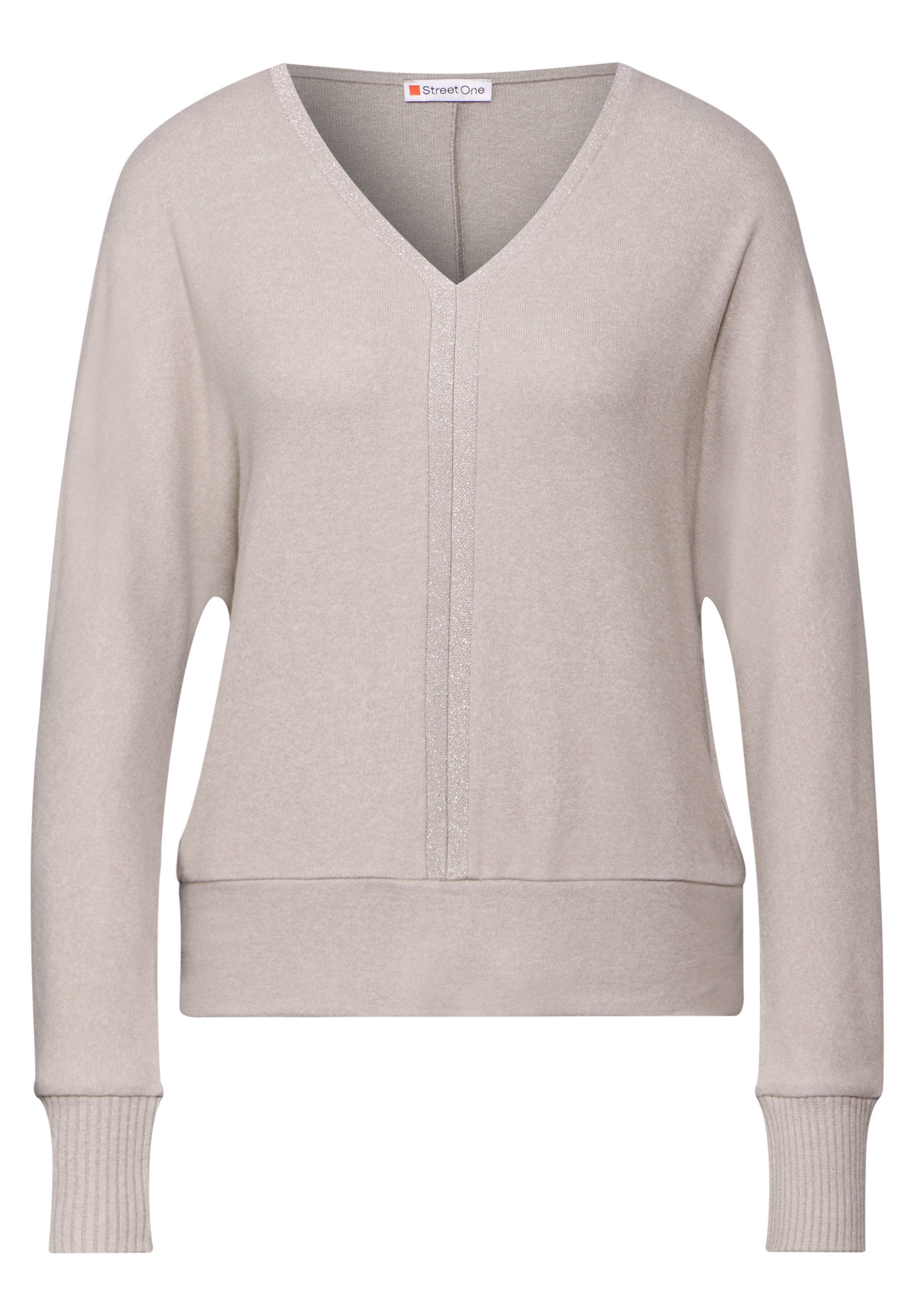 STREET ONE Gebreide trui met glitterdetails
