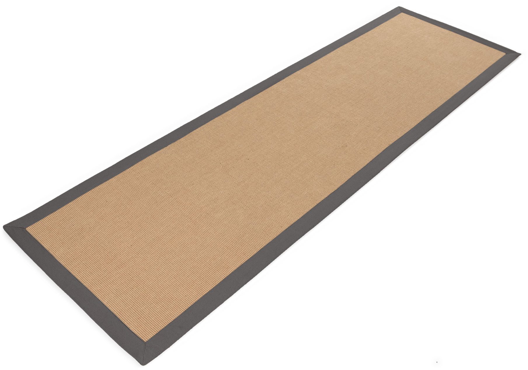 carpetfine Loper Sisal met gekleurd randdessin, antislip achterzijde