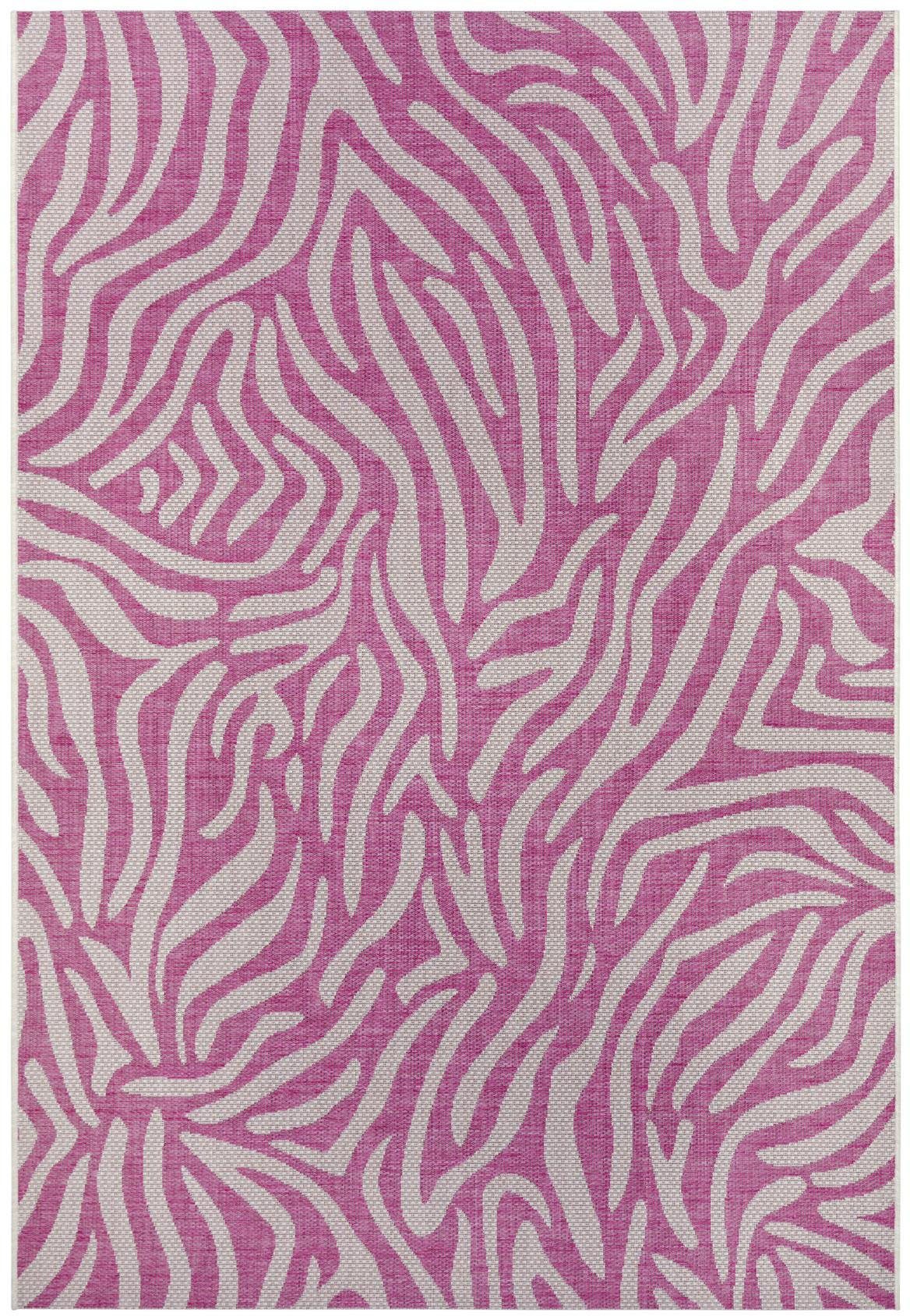 NORTHRUGS Vloerkleed Cebra Platweefsel zebradessin, afgehecht, robuust, gemakkelijk in onderhoud