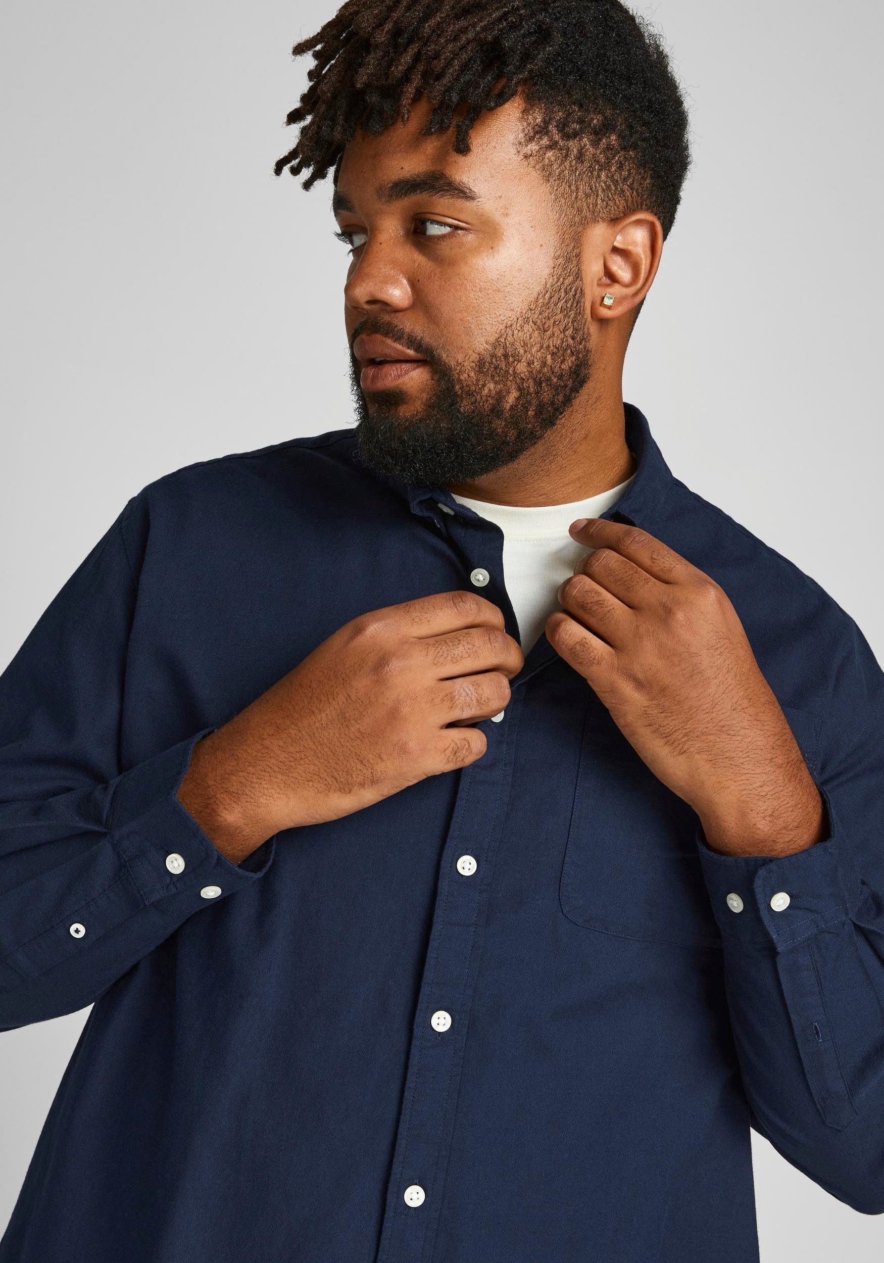 Jack & Jones PlusSize Overhemd met lange mouwen OXFORD SHIRT