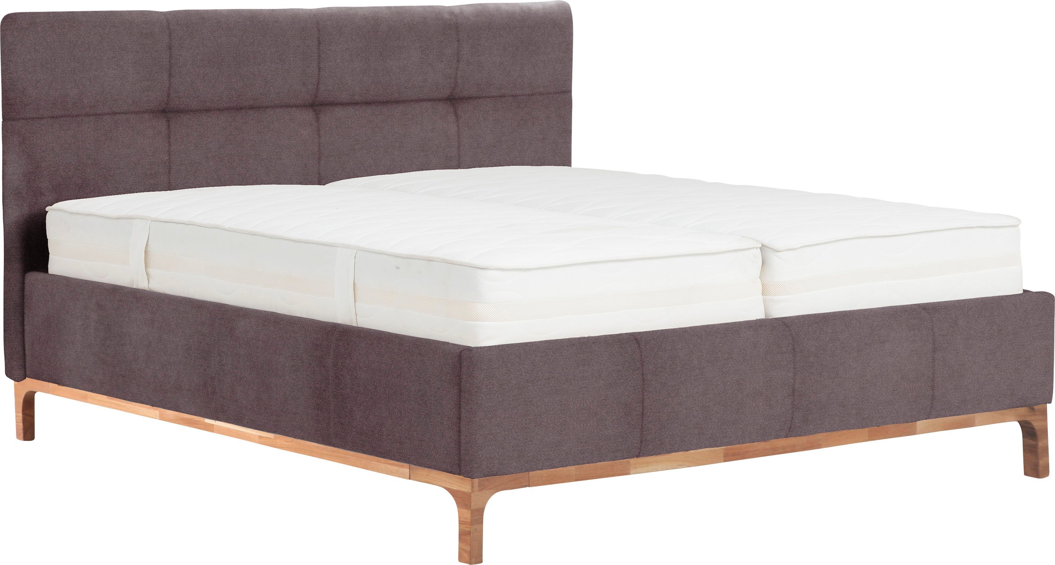 Leonique Gestoffeerd bed Noan Bedkist, lattenbodem met gasdrukveren, ook met 7-zones-matras