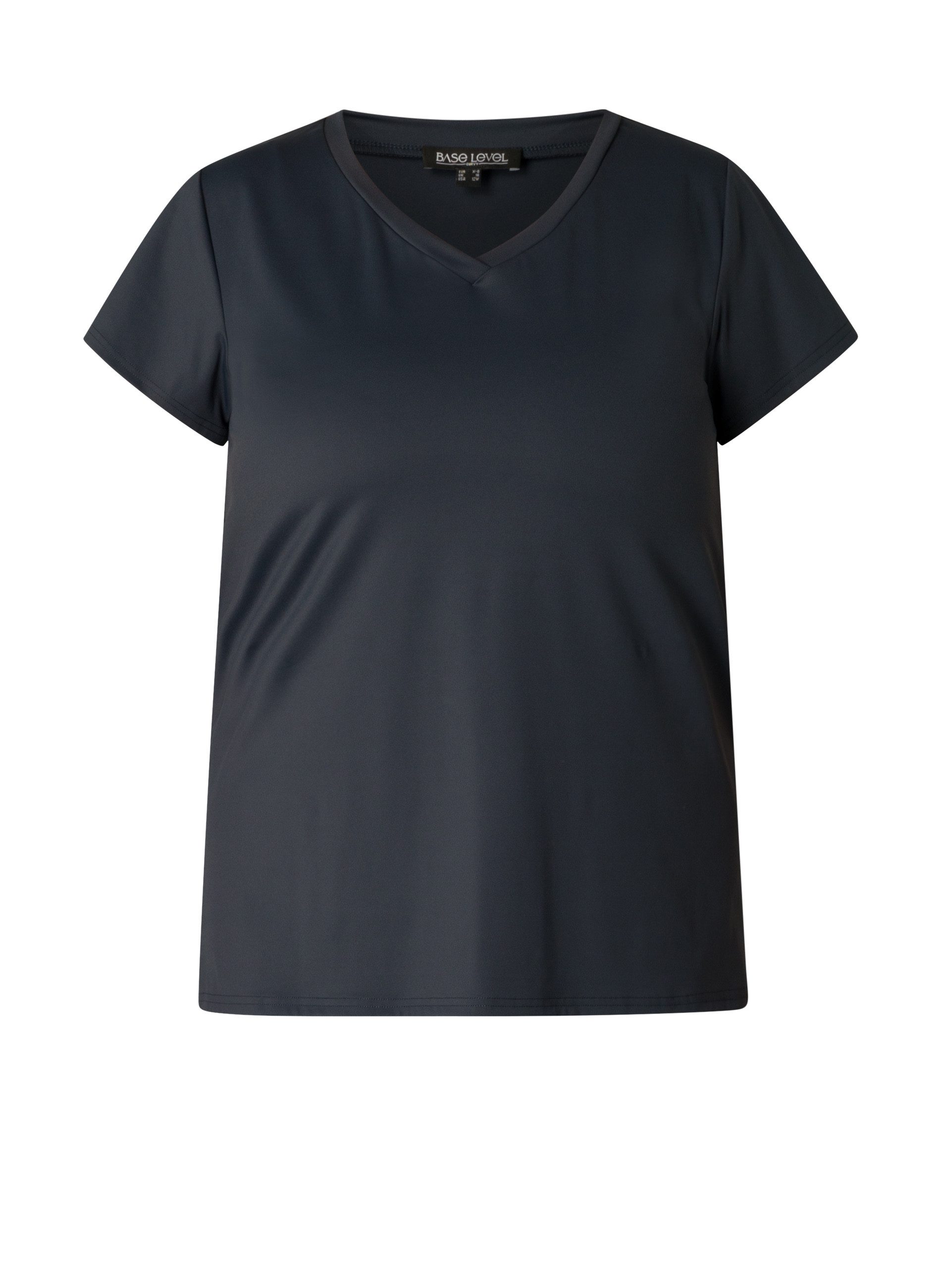 Base Level Curvy Shirt met V-hals Lilly met stretch