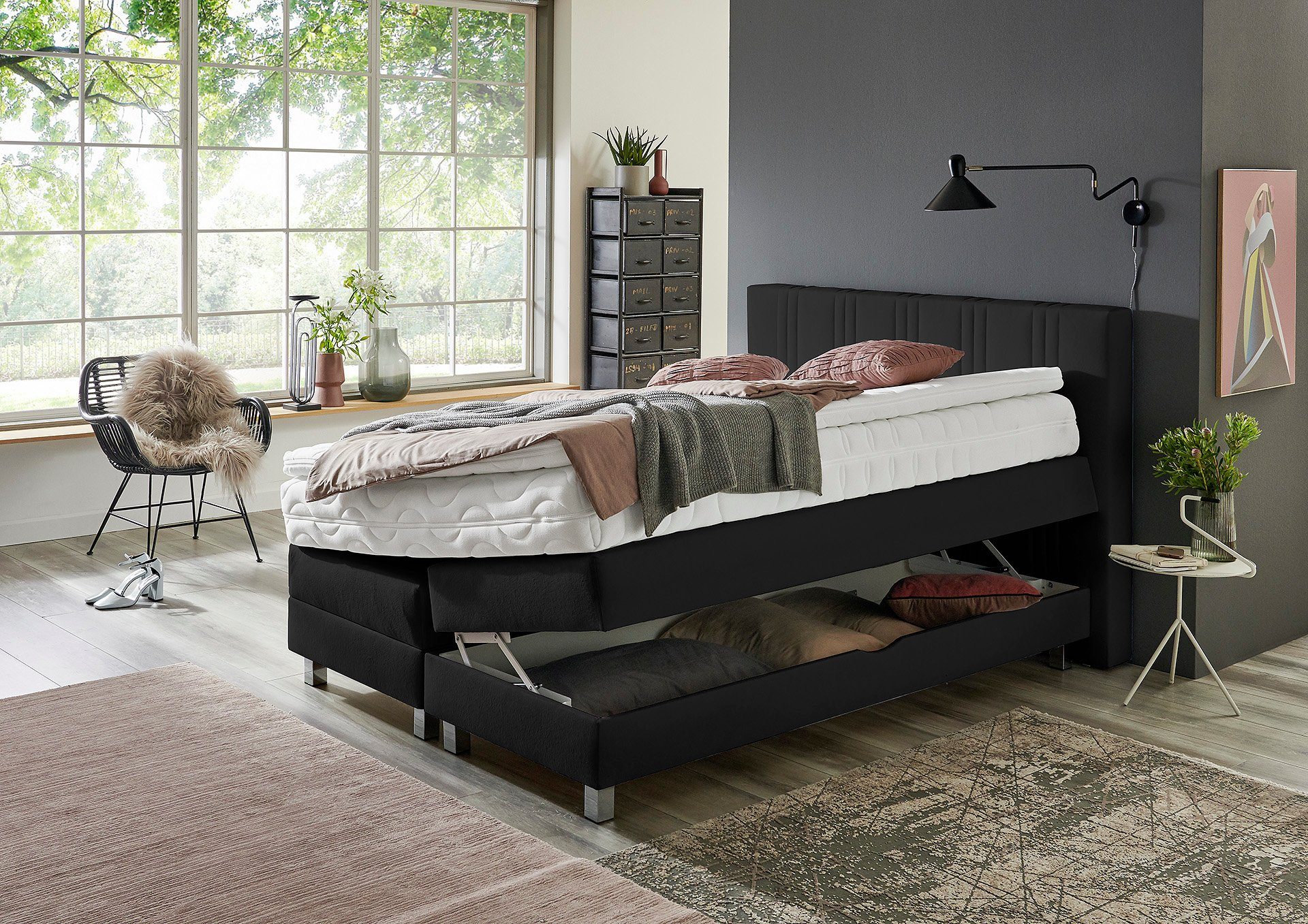 Westfalia Polsterbetten Boxspring naar keuze met bedkist en topmatras