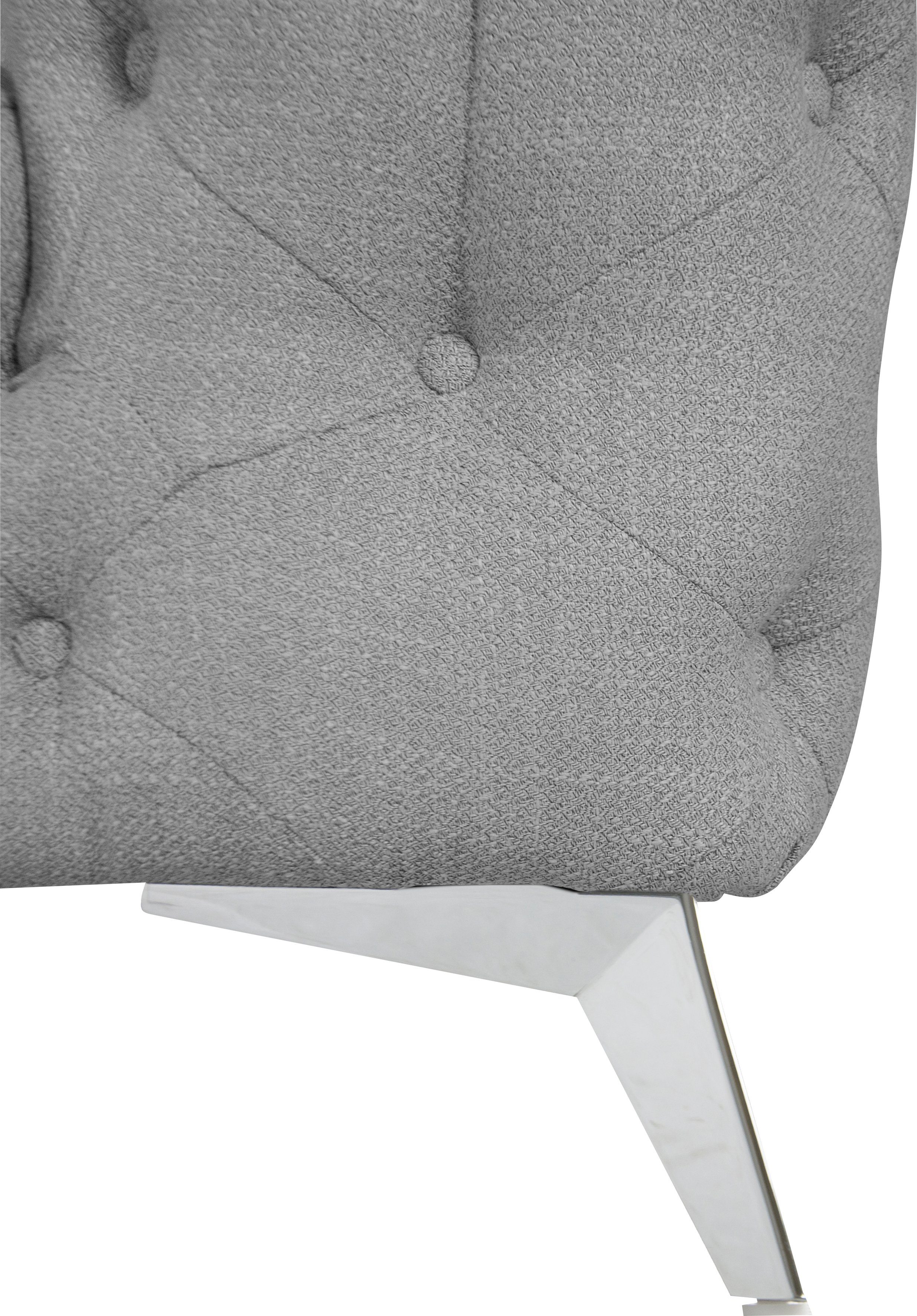Leonique Chesterfield-fauteuil Glynis Fauteuil luxueuze capitonnage, moderne chesterfield look, kleur van de poten ter keuze