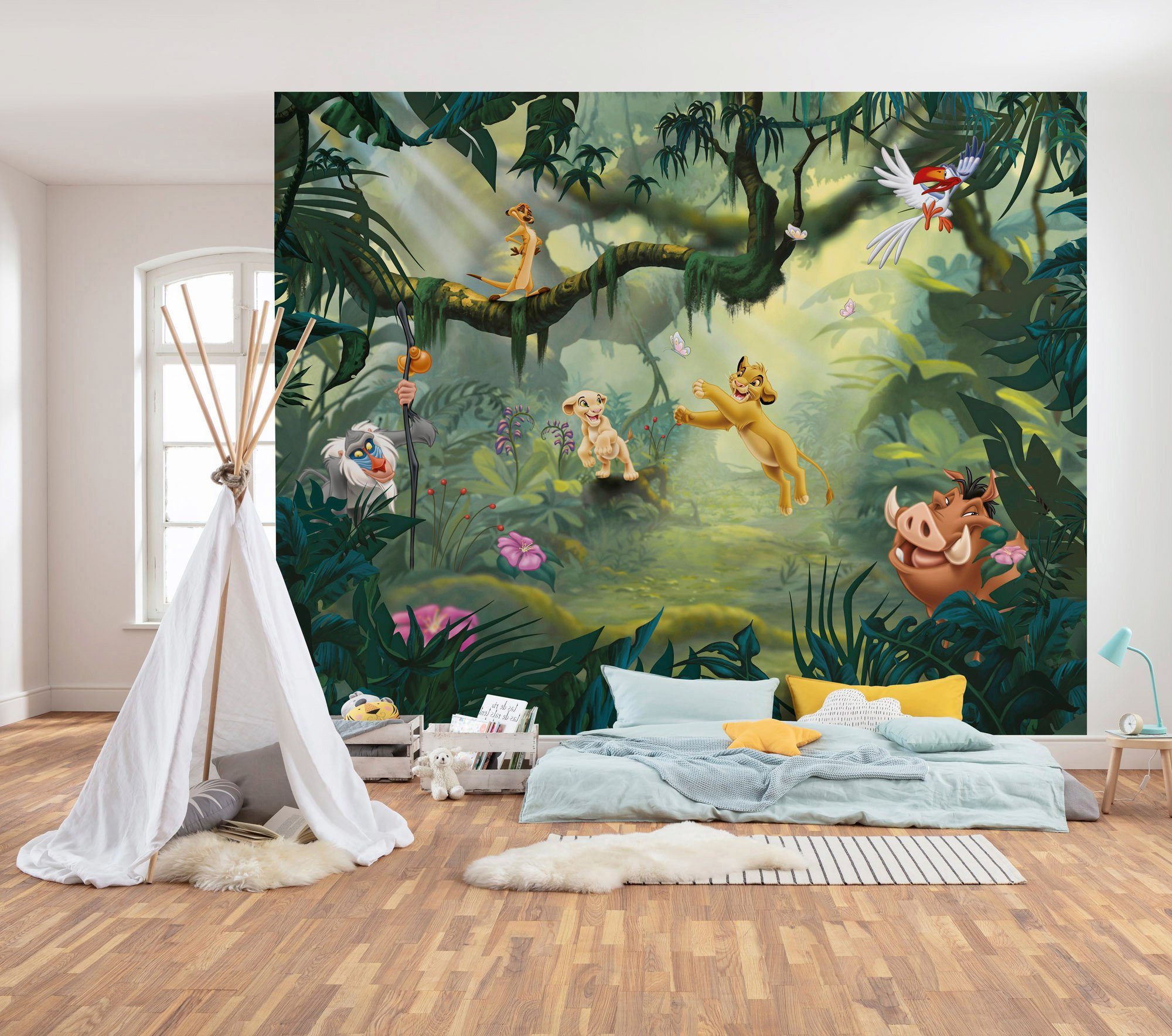 Komar Vliesbehang Digitale print vlies - Lion King Hakuna Matata - Afmeting 350 x 280 cm
