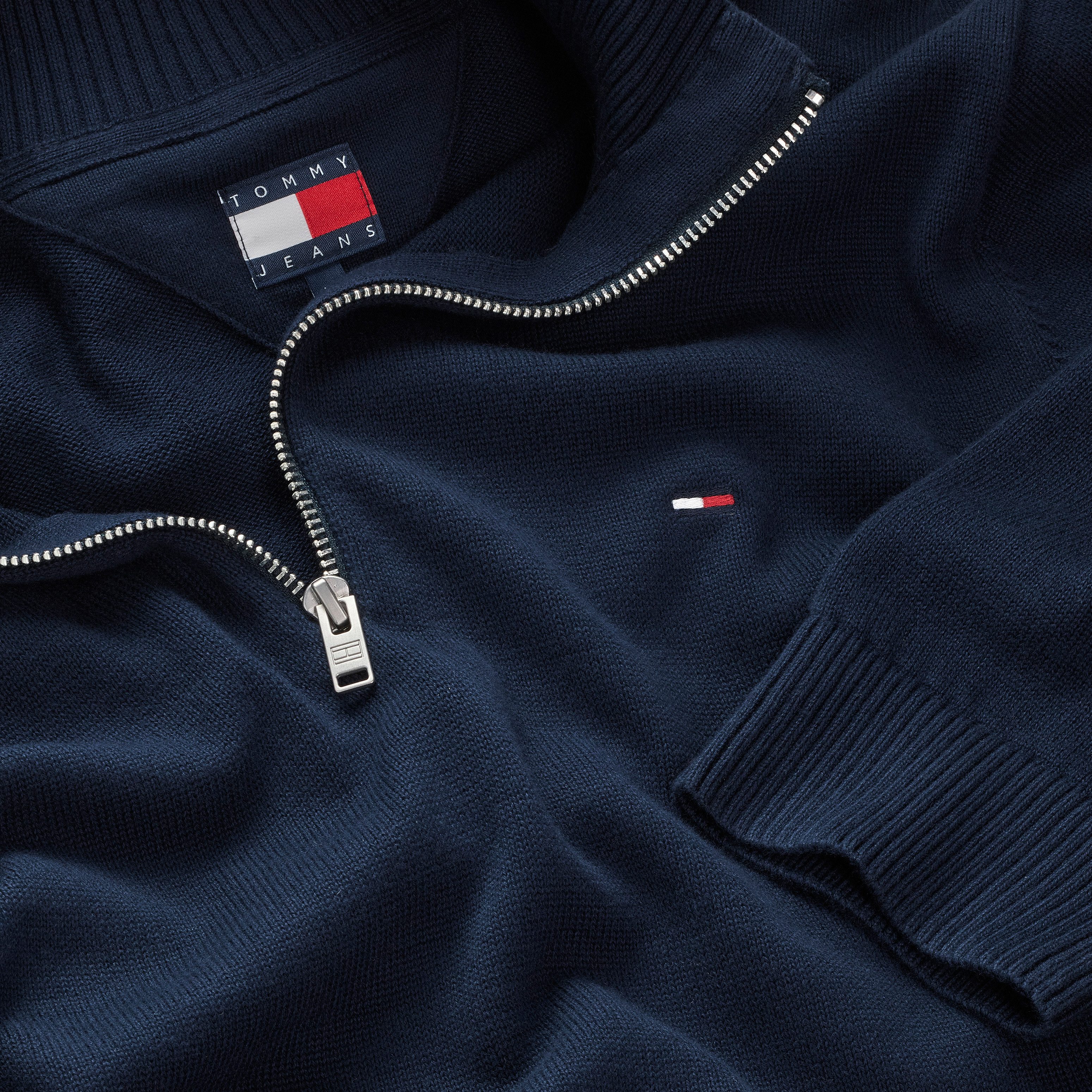 TOMMY JEANS Gebreide trui TJM SLM ESS LIGHT ¼ ZIP SWTR EXT