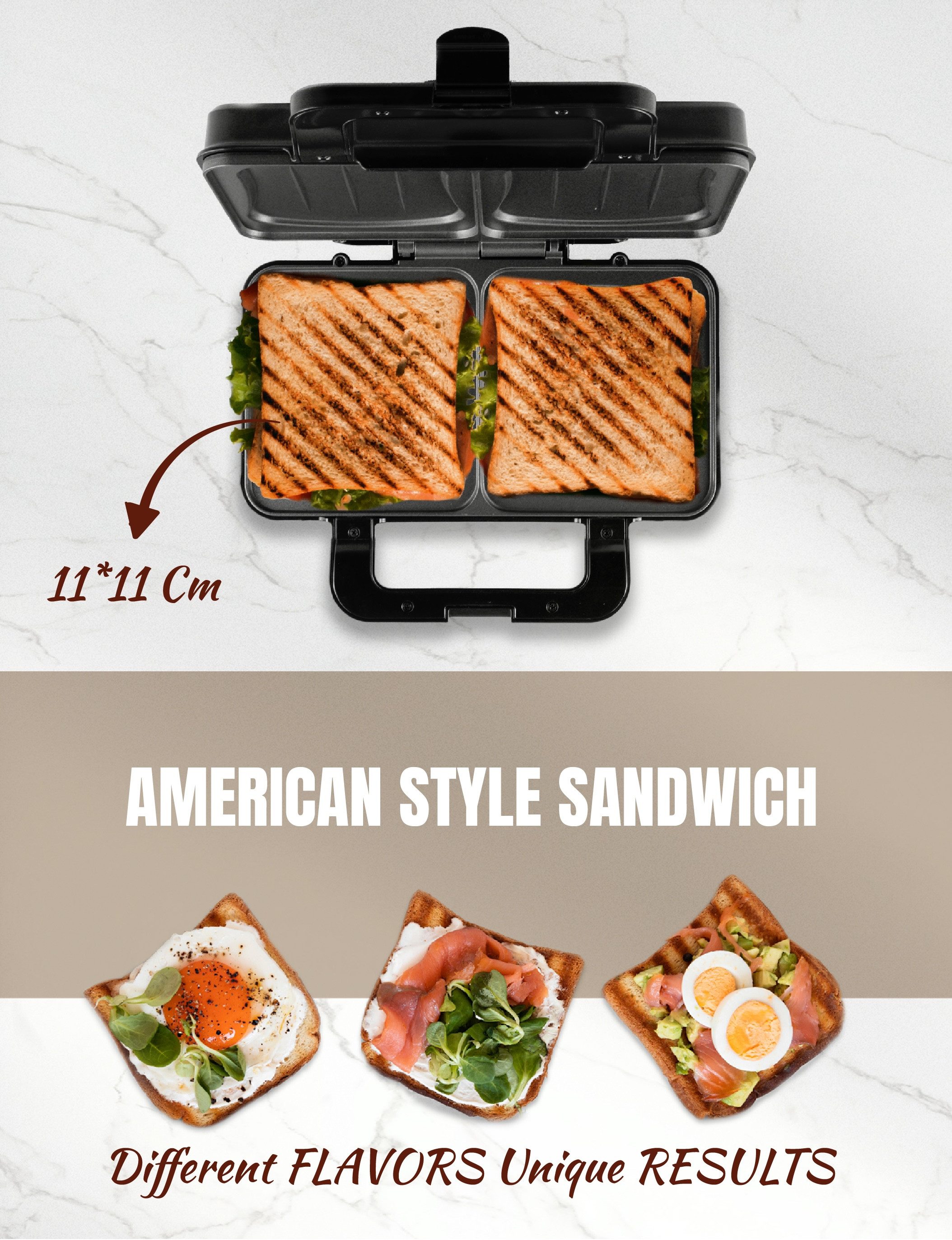 bestron Sandwichmaker ASM92XLSAT